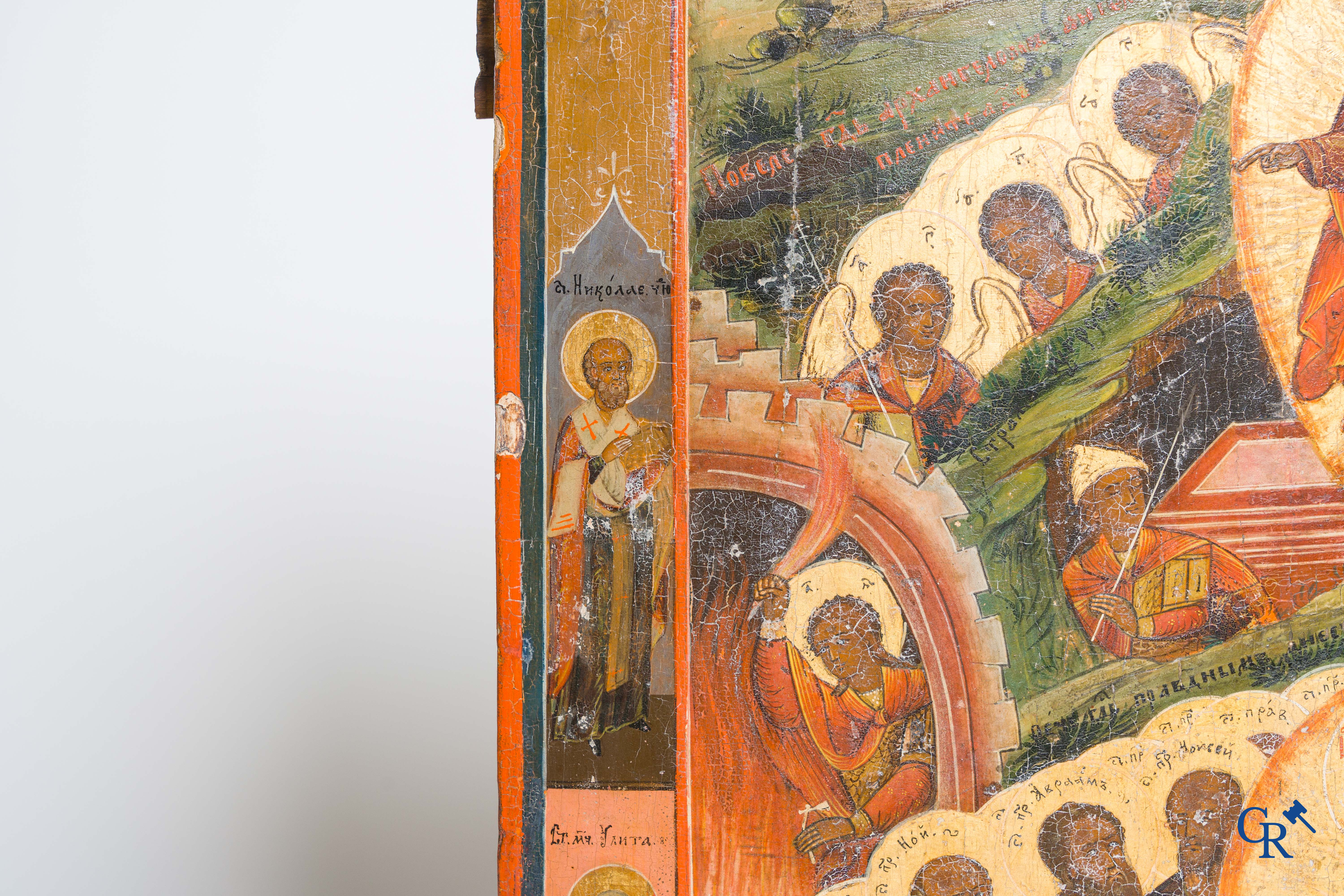 Russian work: Big Russian icon, 19th century.