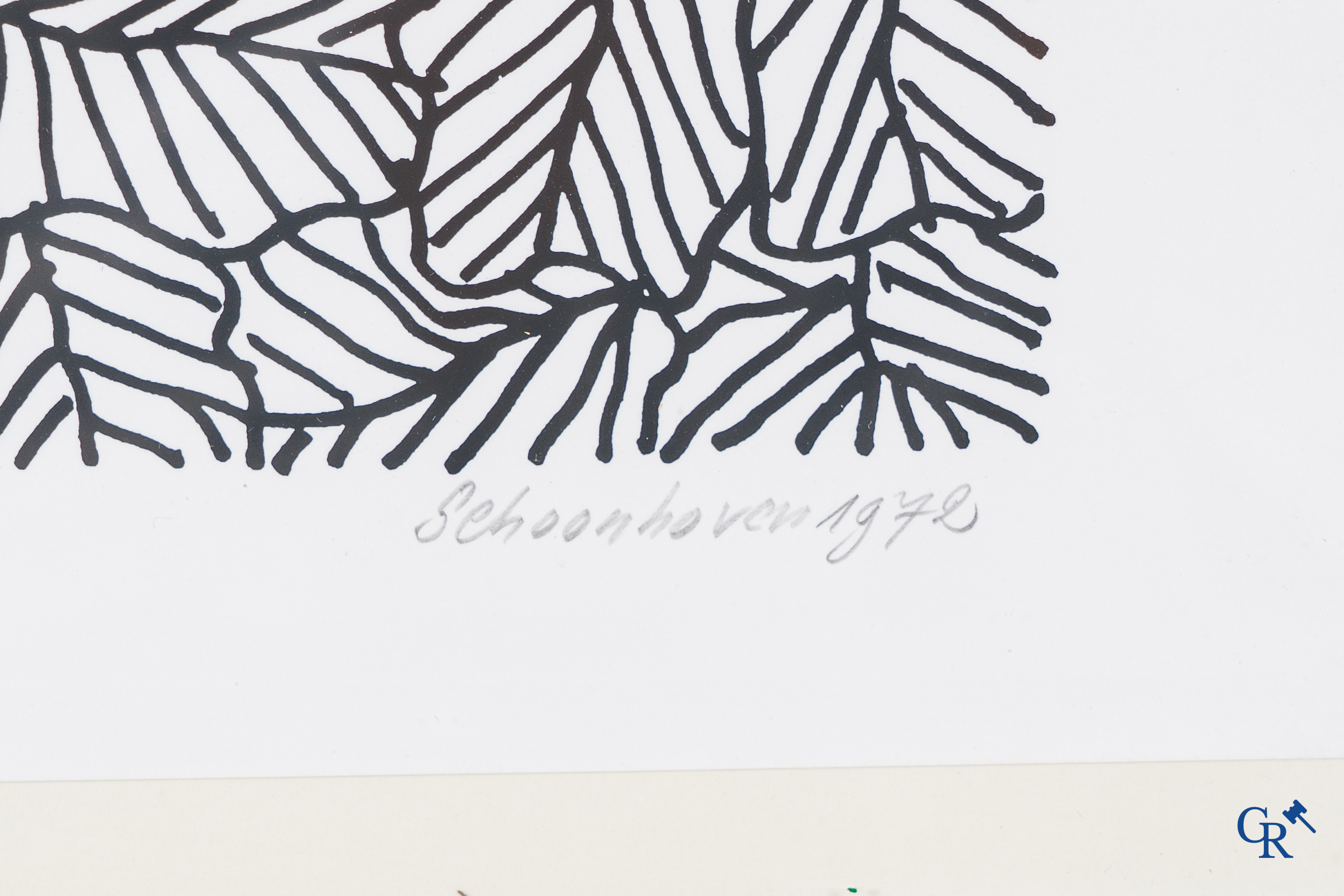 Jan Schoonhoven (1914-1994) Sans titre, 1972. Graphique, estampe, 102/190.