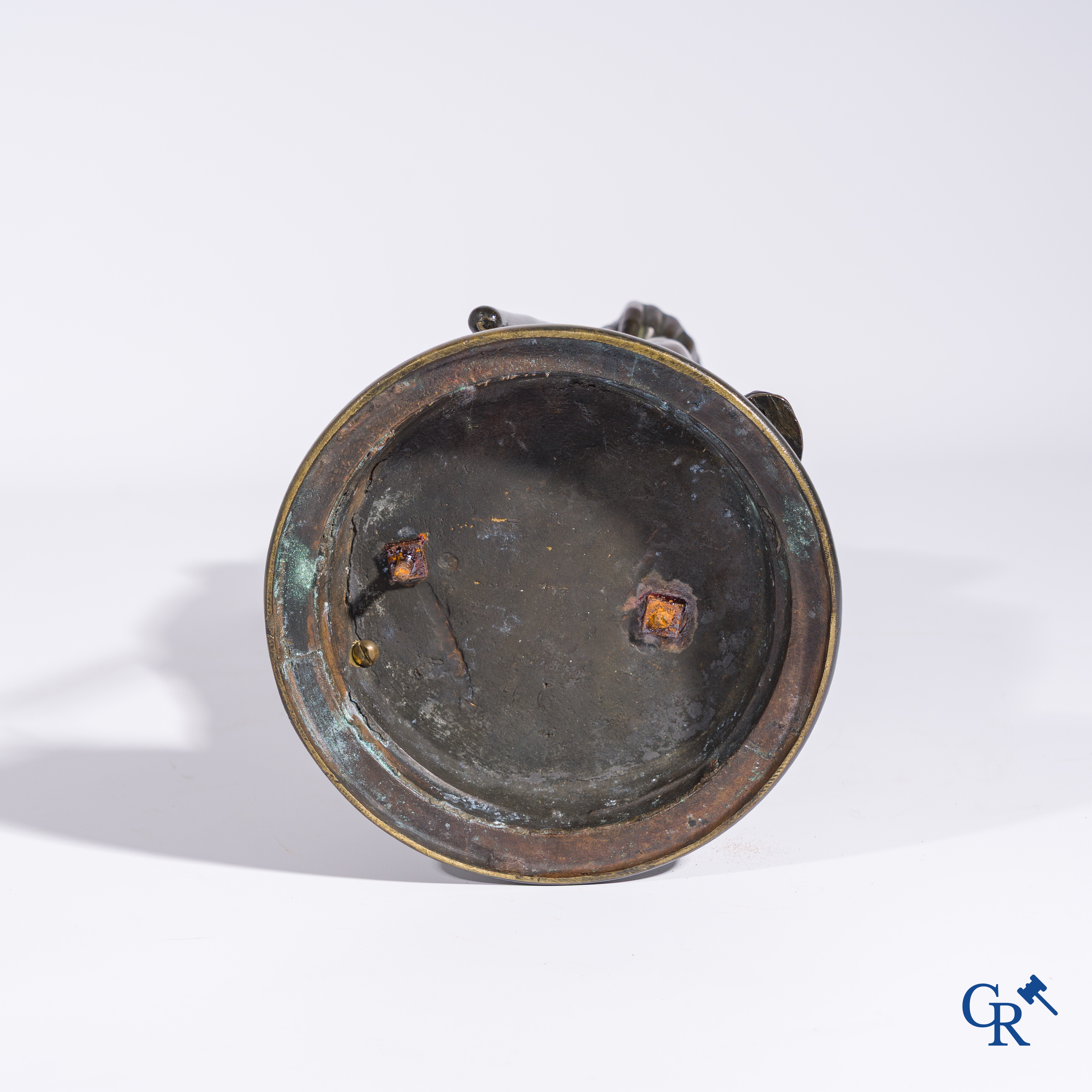 Constantin Emile Meunier (1831-1905) (*) Fijnbewerkte brons met bruine patine, Gesigneerd C. Meunier.