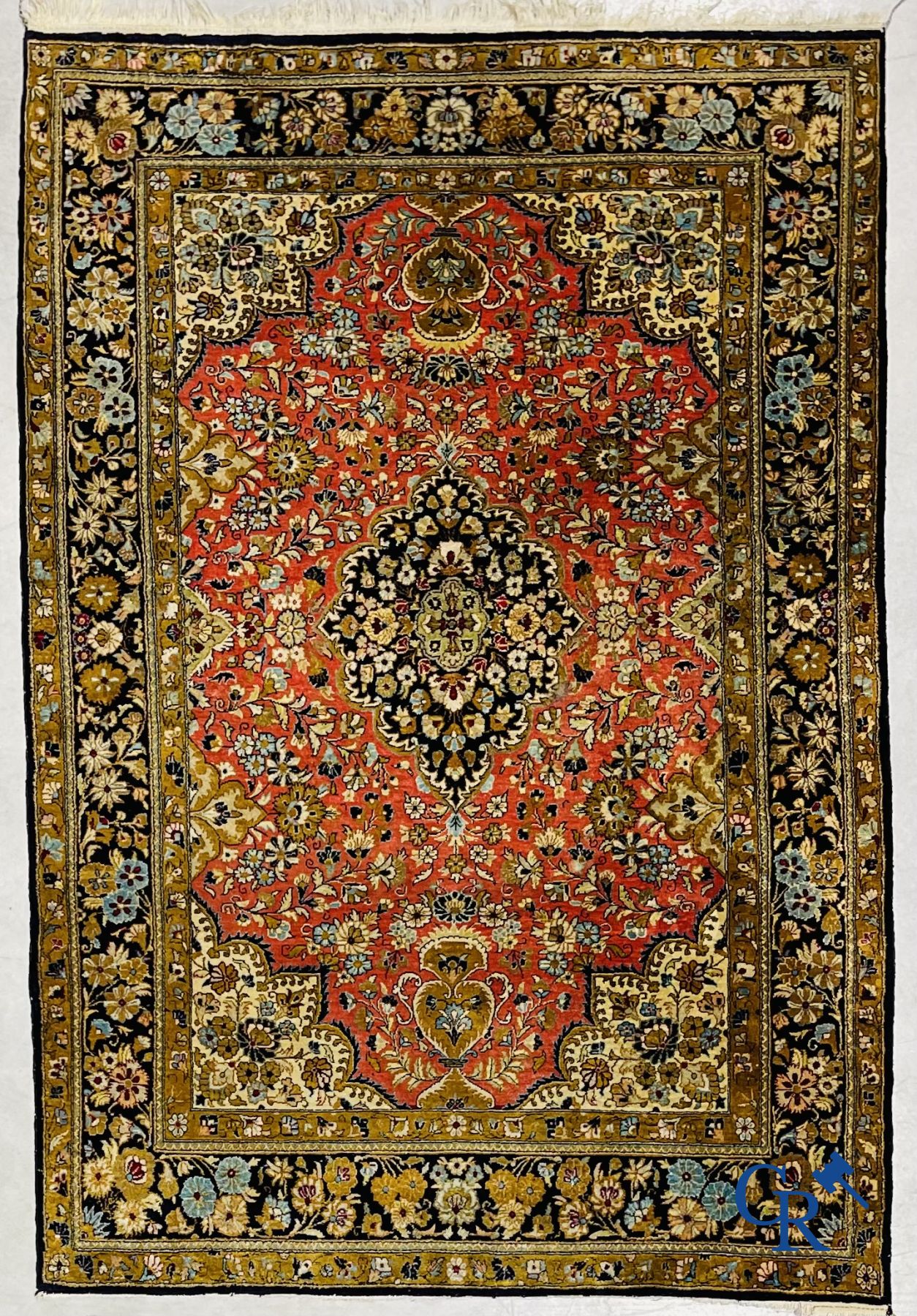 Oriental carpets: Ghoum. 2 Oriental carpets in silk.