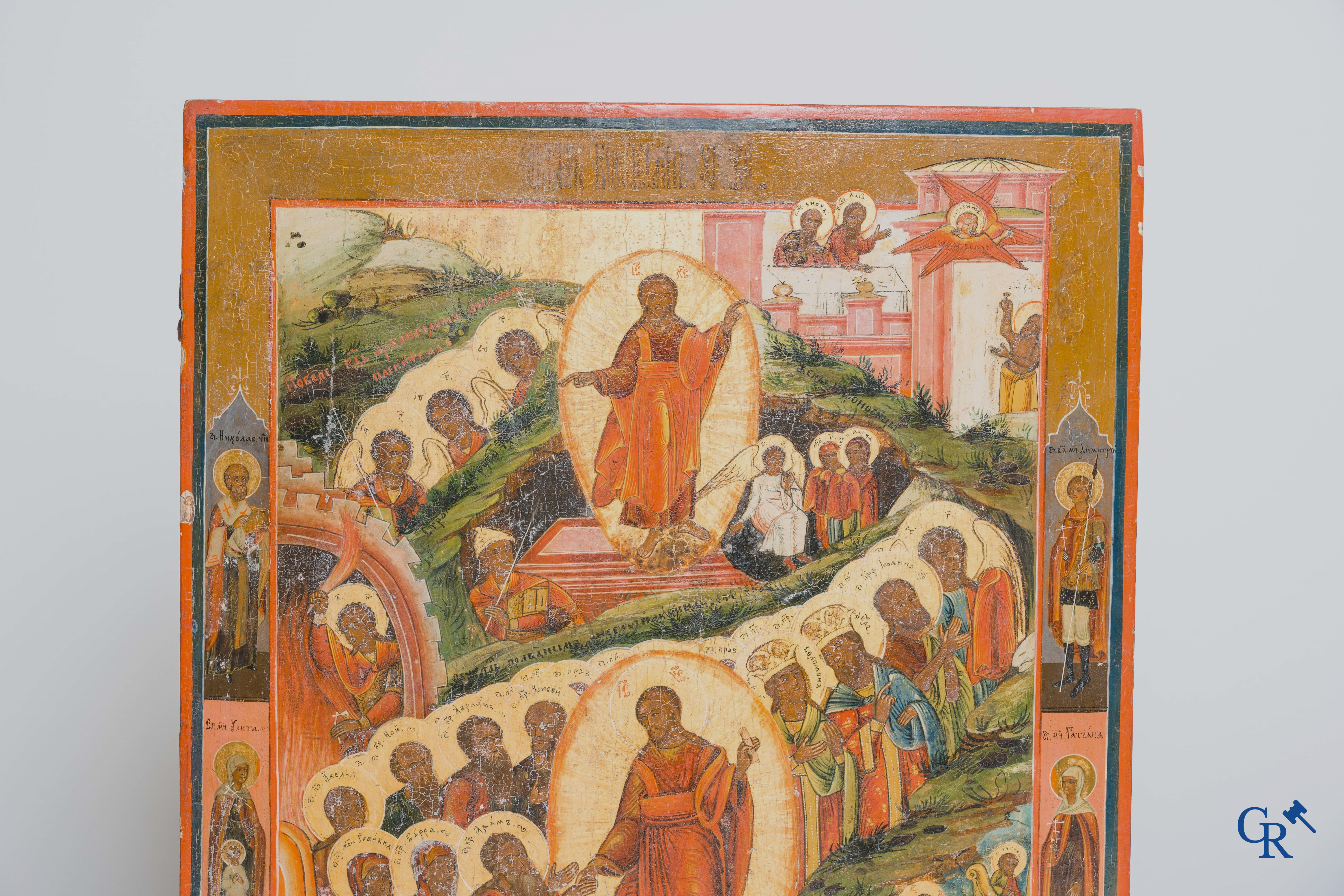 Russian work: Big Russian icon, 19th century.