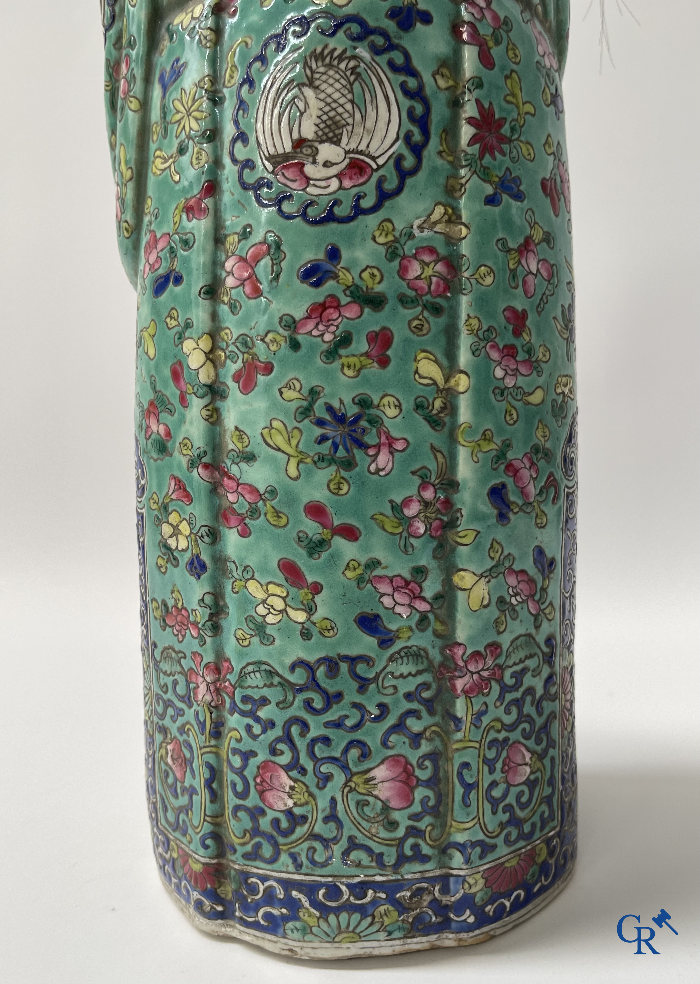 Aziatica, Chinees porselein. 3 Chinese famille rose figuren van onsterfelijken. 19de eeuw.