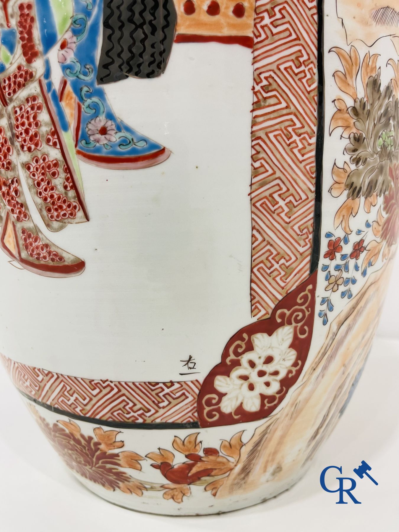 Asian Art: A large Japanese porcelain vase.