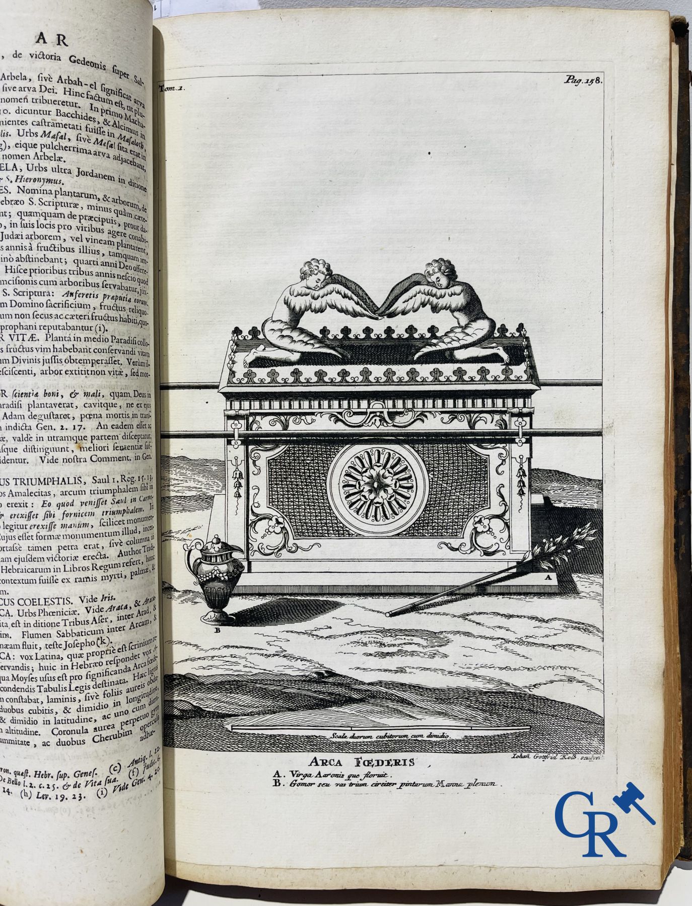 Oude Boekdrukken: Calmet Augustino, Dictionarium cum figuris Antiquitates Judaicas repraesentantibus.1729.