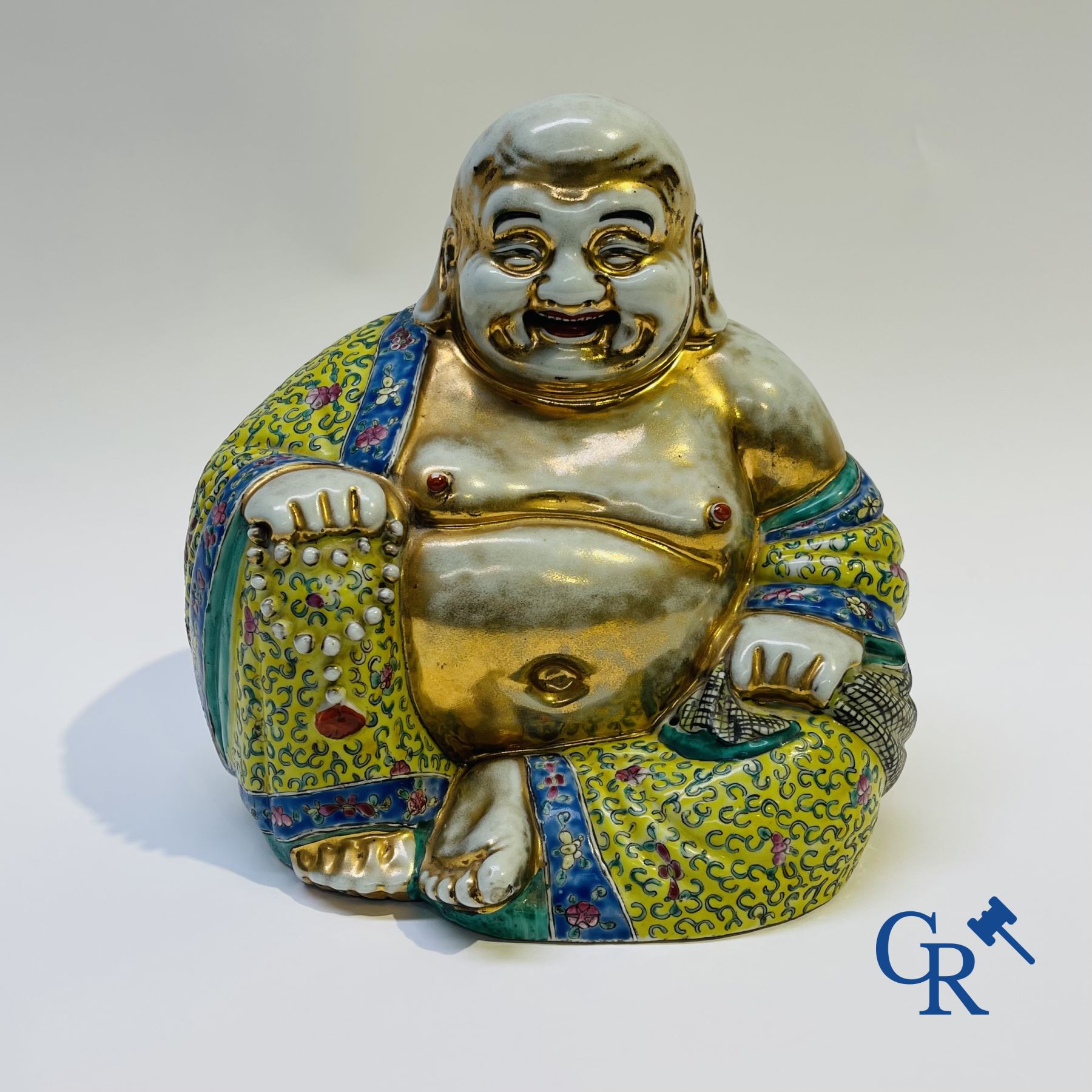 Porcelaine chinoise: Grand Bouddha rieur.