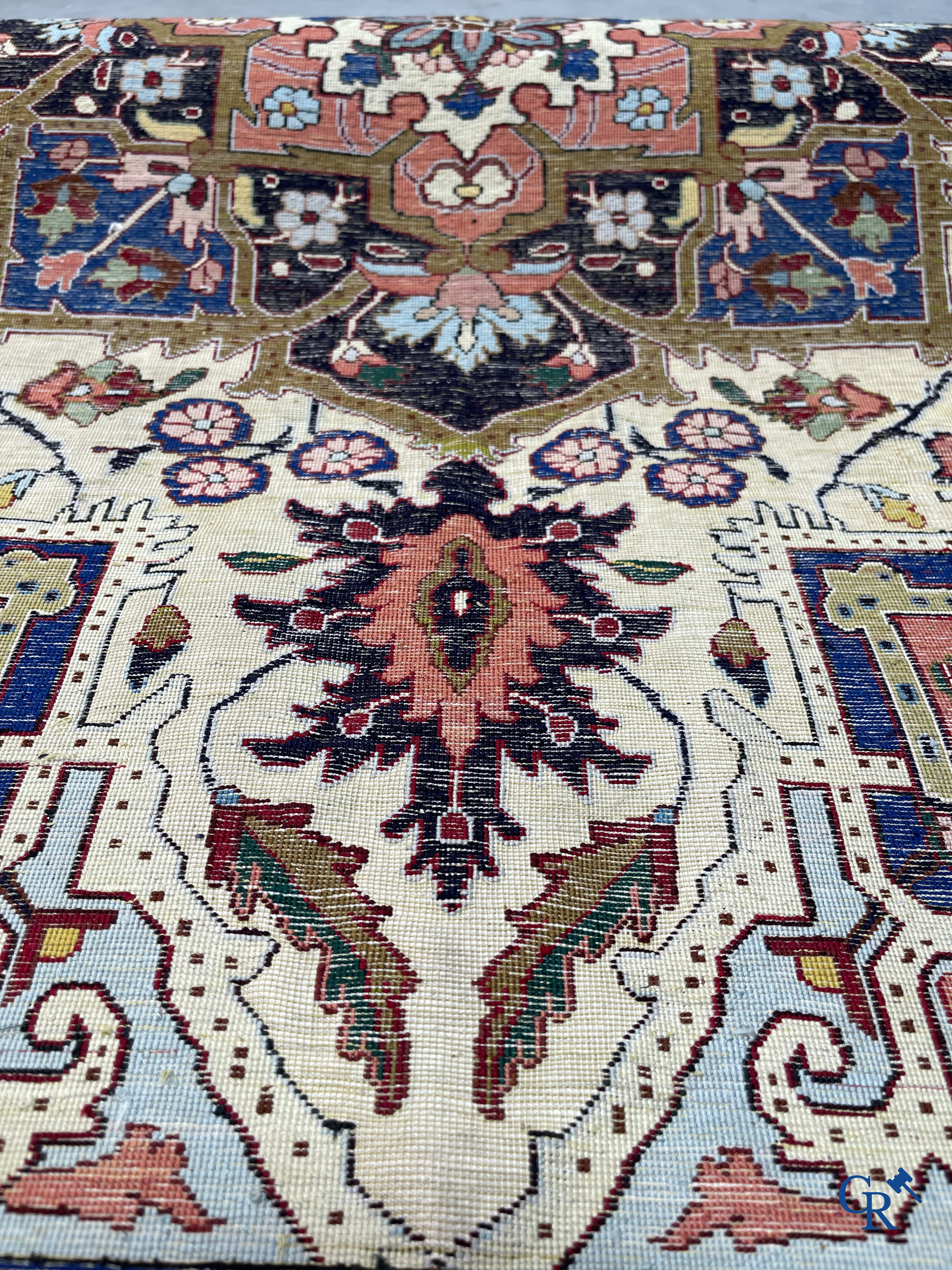 Oriental carpets: Heriz, an exceptionally finely knotted carpet decorated with silver thread.