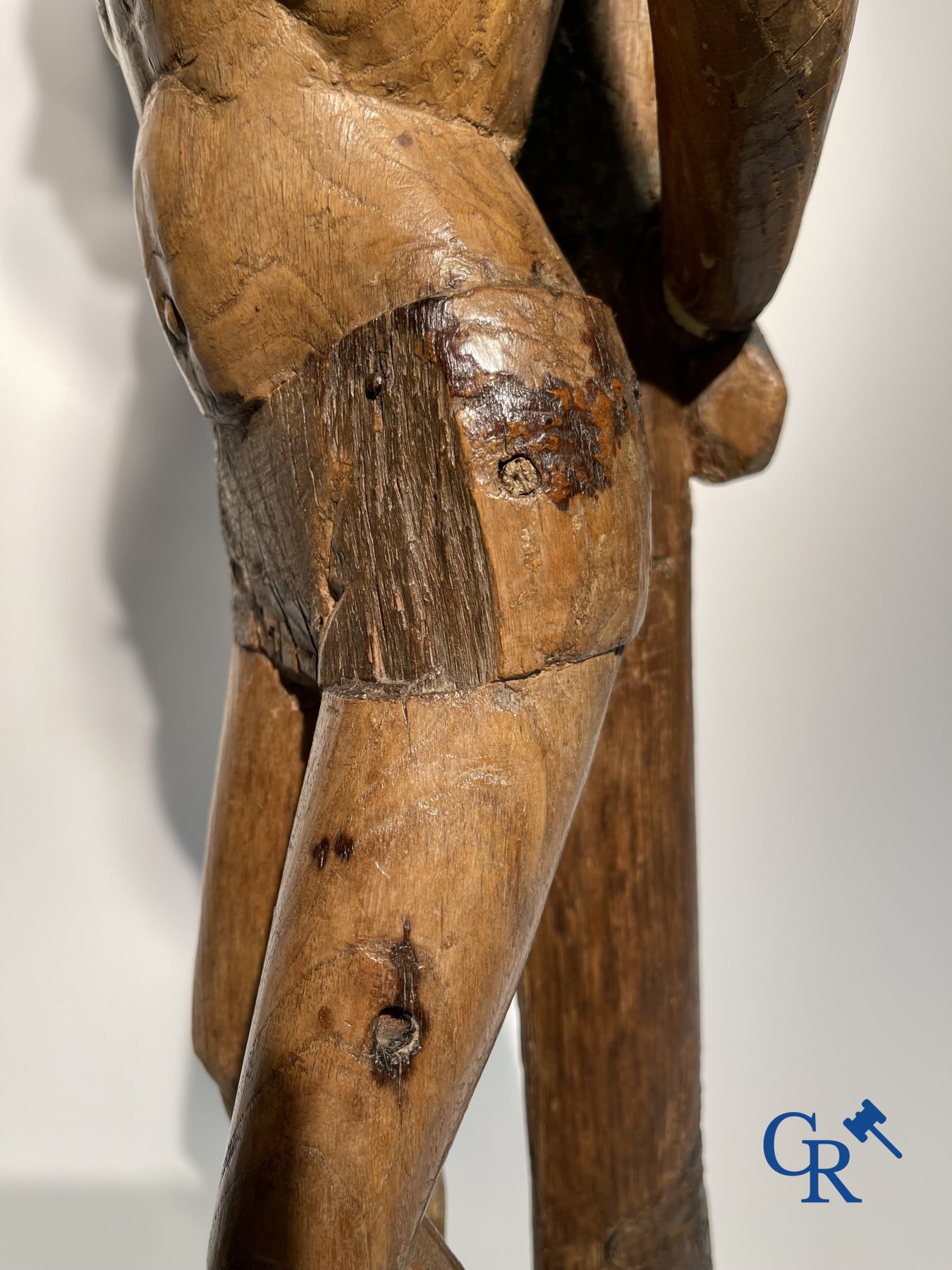 Wooden sculpture: Saint Sebastian 16th - 17th century.