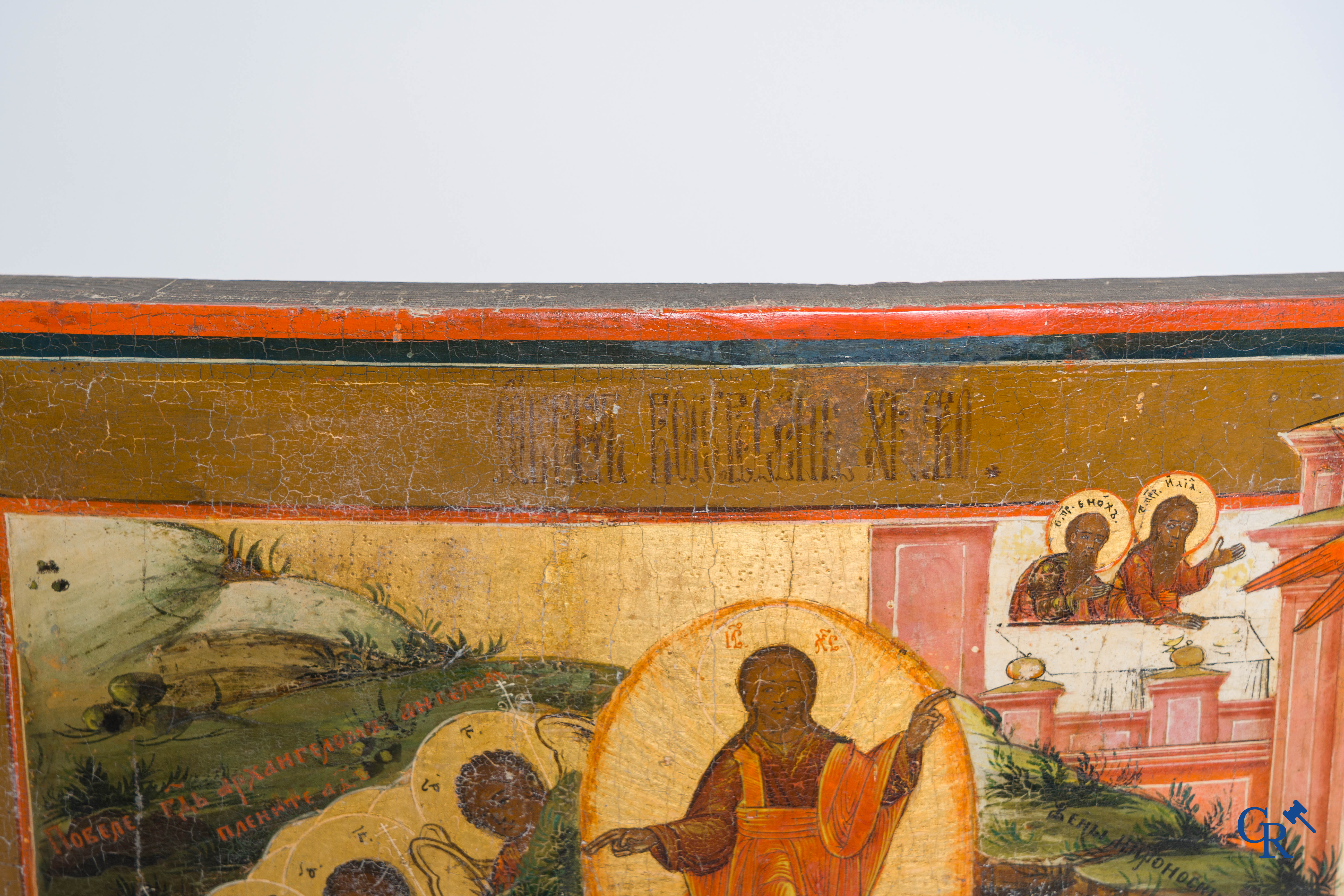 Russian work: Big Russian icon, 19th century.