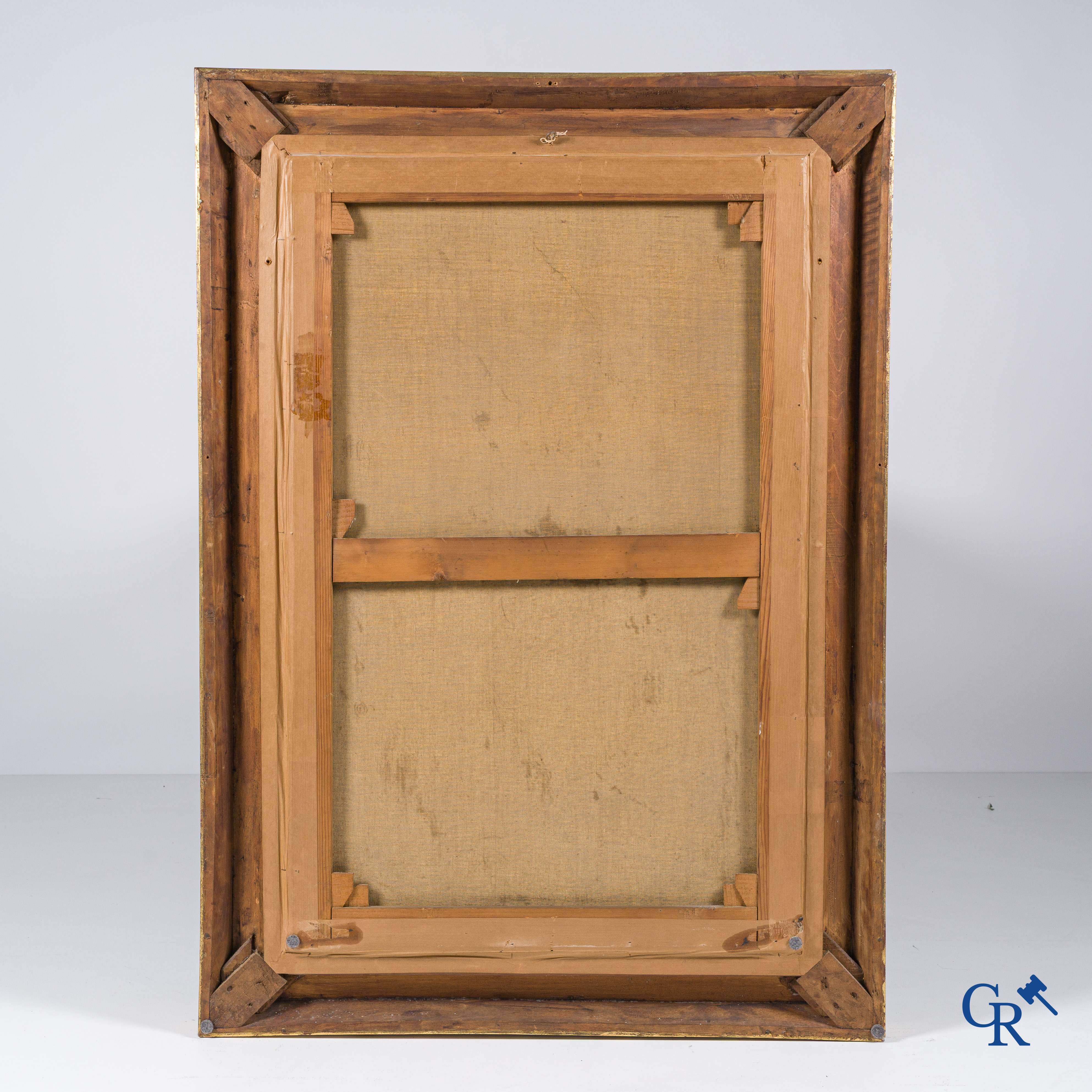 Henry Schouten, Chiens de chasse au faisan. Huile sur toile. Signé en bas à gauche.