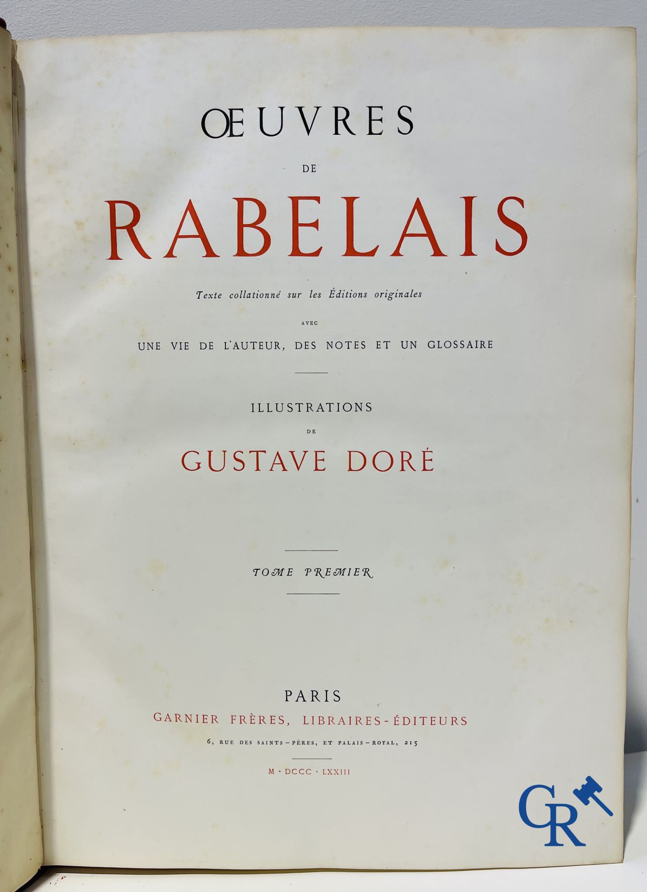 Boeken: Rabelais François, Werken van Rabelais, tekeningen door Gustave Doré. Dante Alighieri, La Divina Commedia.