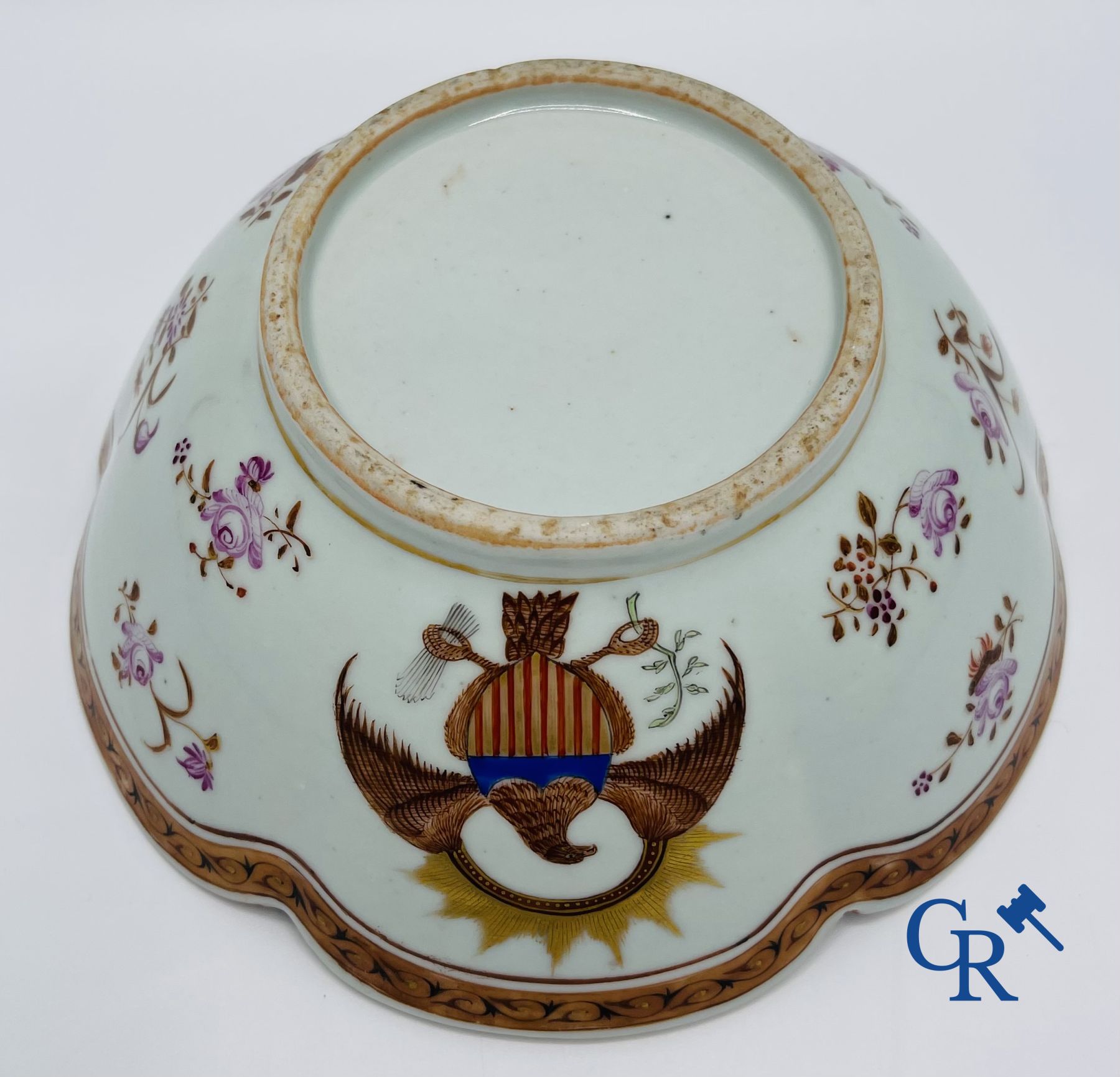 Asian Art: A Chinese famille rose bowl in export porcelain for the American market.