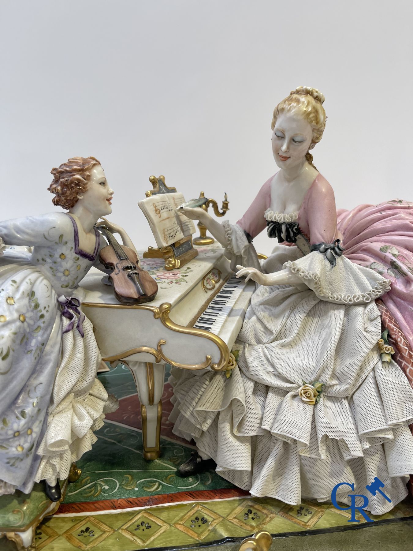 Porcelain: Capodimonte: Luciano Cazzola: “The music lesson.”