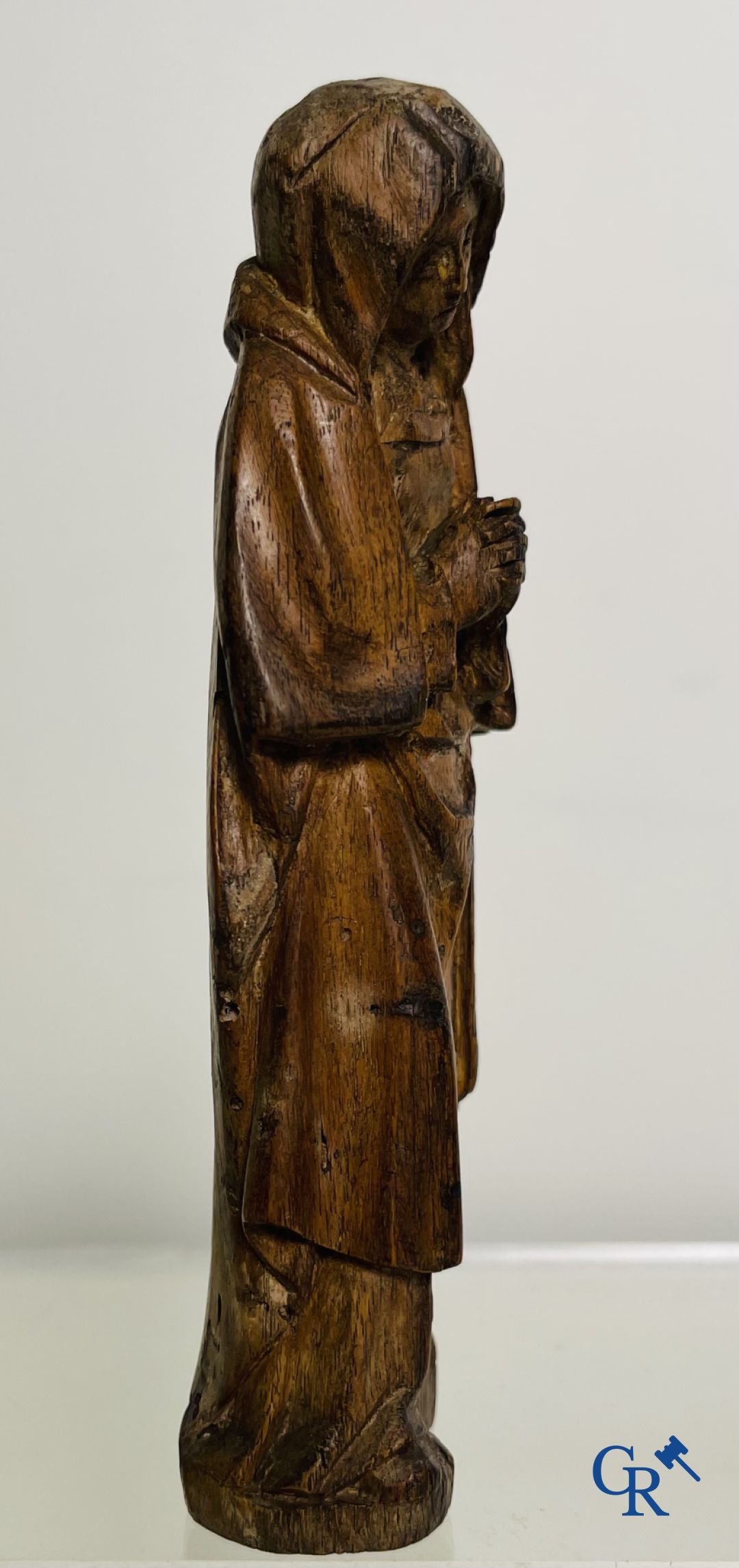 2 religious fragments in palm wood and lime wood. 16th-17th century.