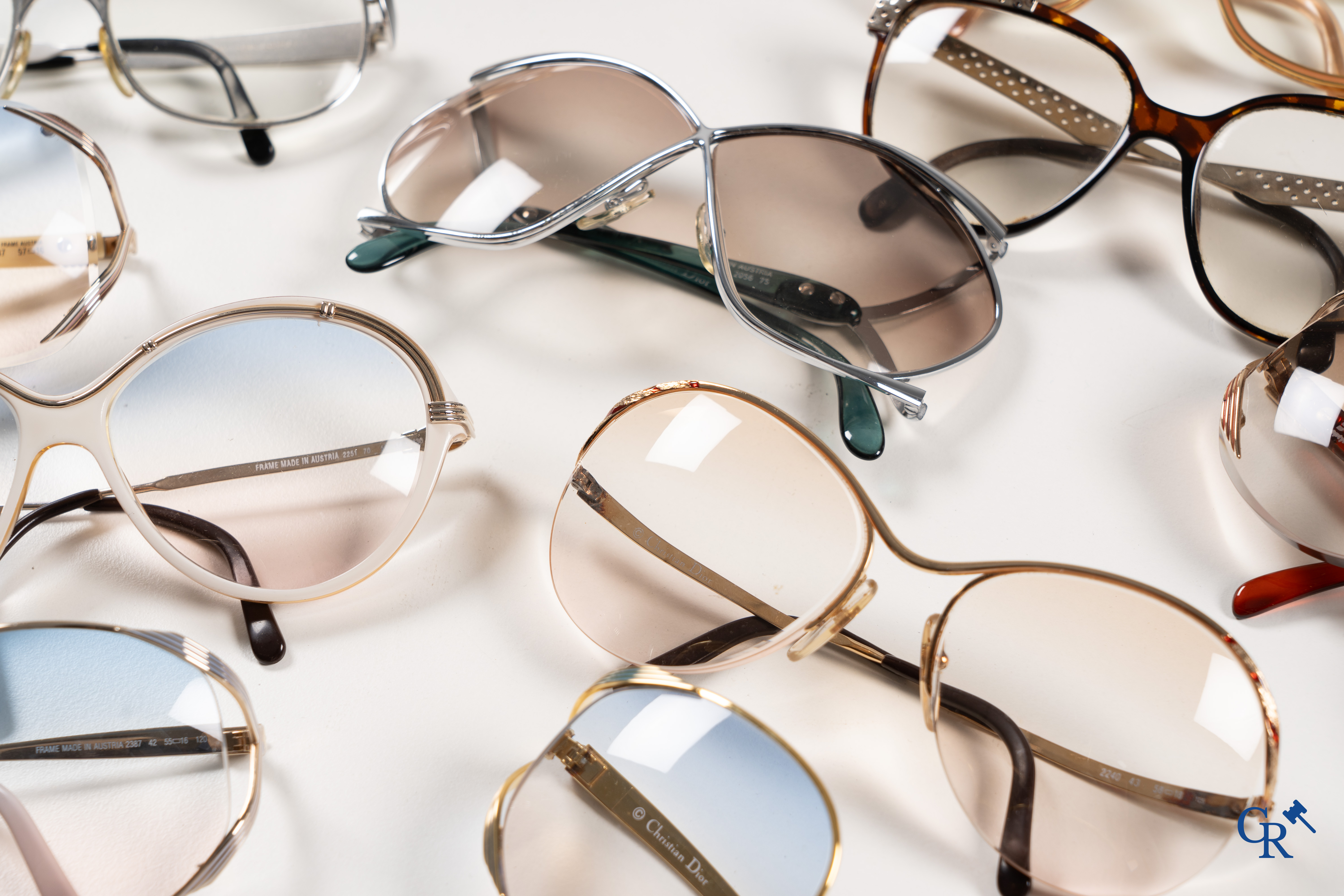 Vintage/Mode: Christian Dior, un lot avec 14 paires de lunettes.