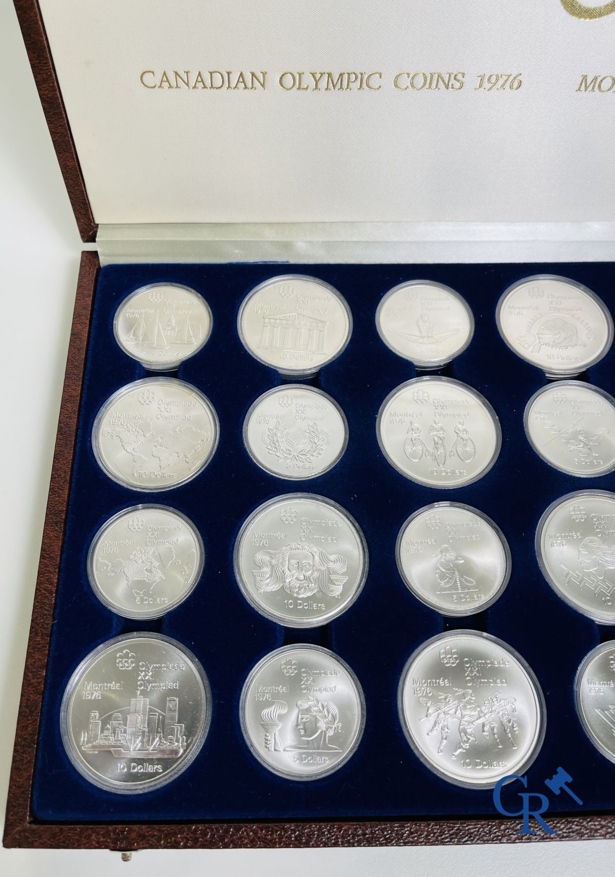 Argent Sterling: Lot de 28 pièces de monnaie en argent, Jeux Olympiques de Montréal de 1976.