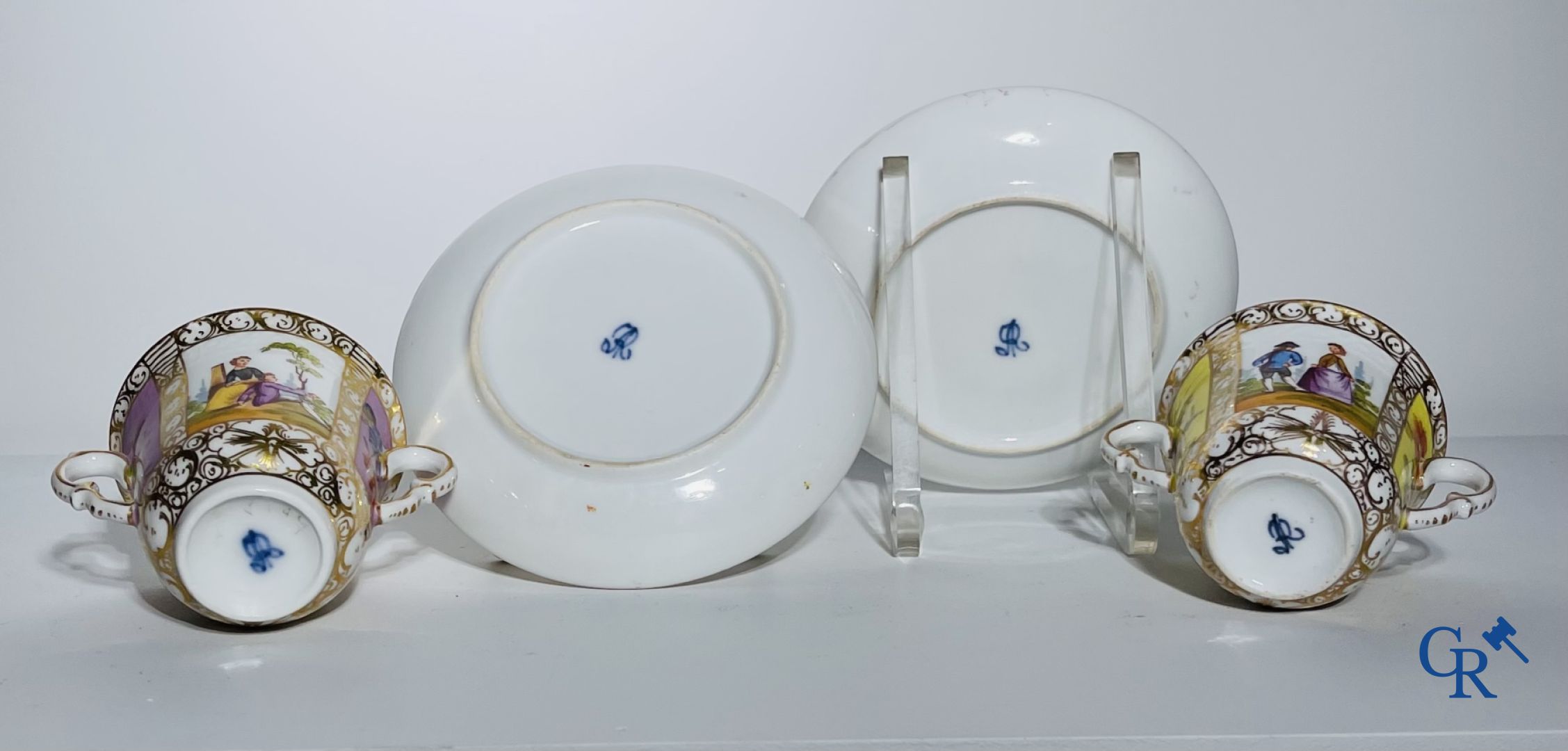 Porselein: Meissen: 2 "tasses trembleuses".