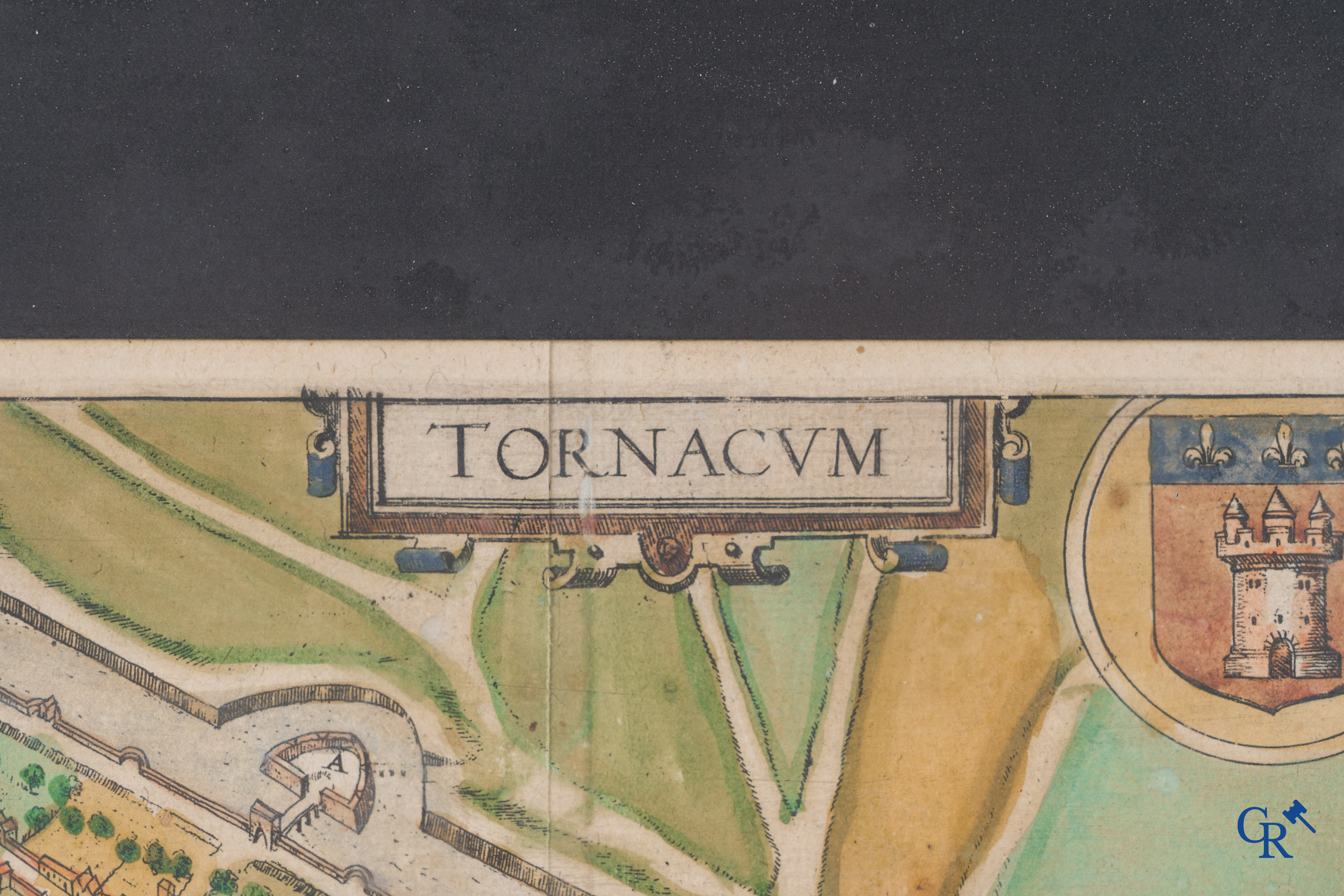 2 Hand-coloured maps of the city of Mons and Tournai.