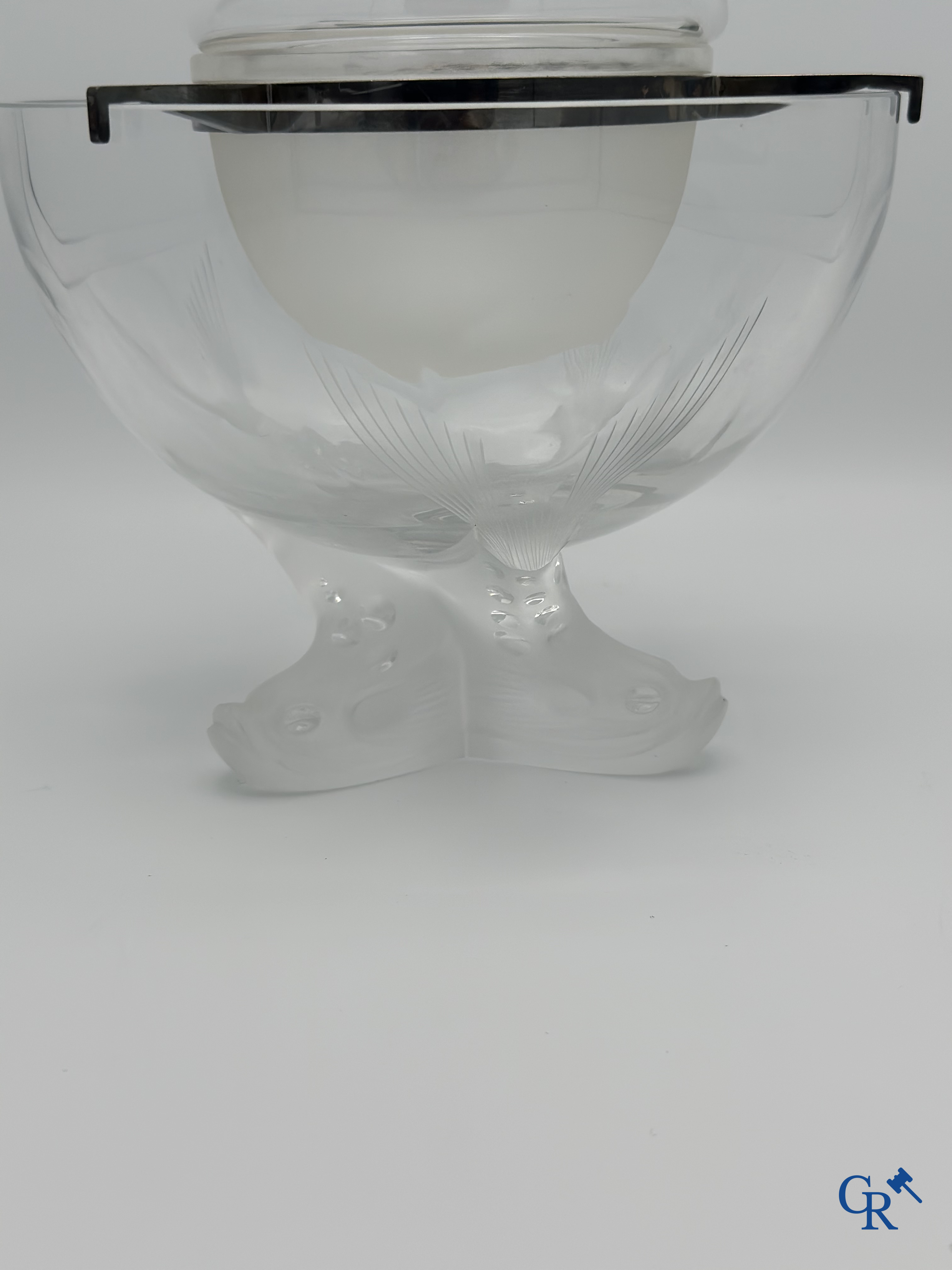 Lalique France: Caviar bowl. Signed.