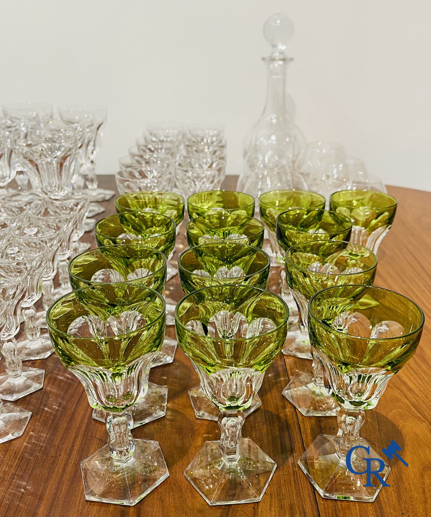 Large lot of glassware in crystal Val Saint Lambert and others.