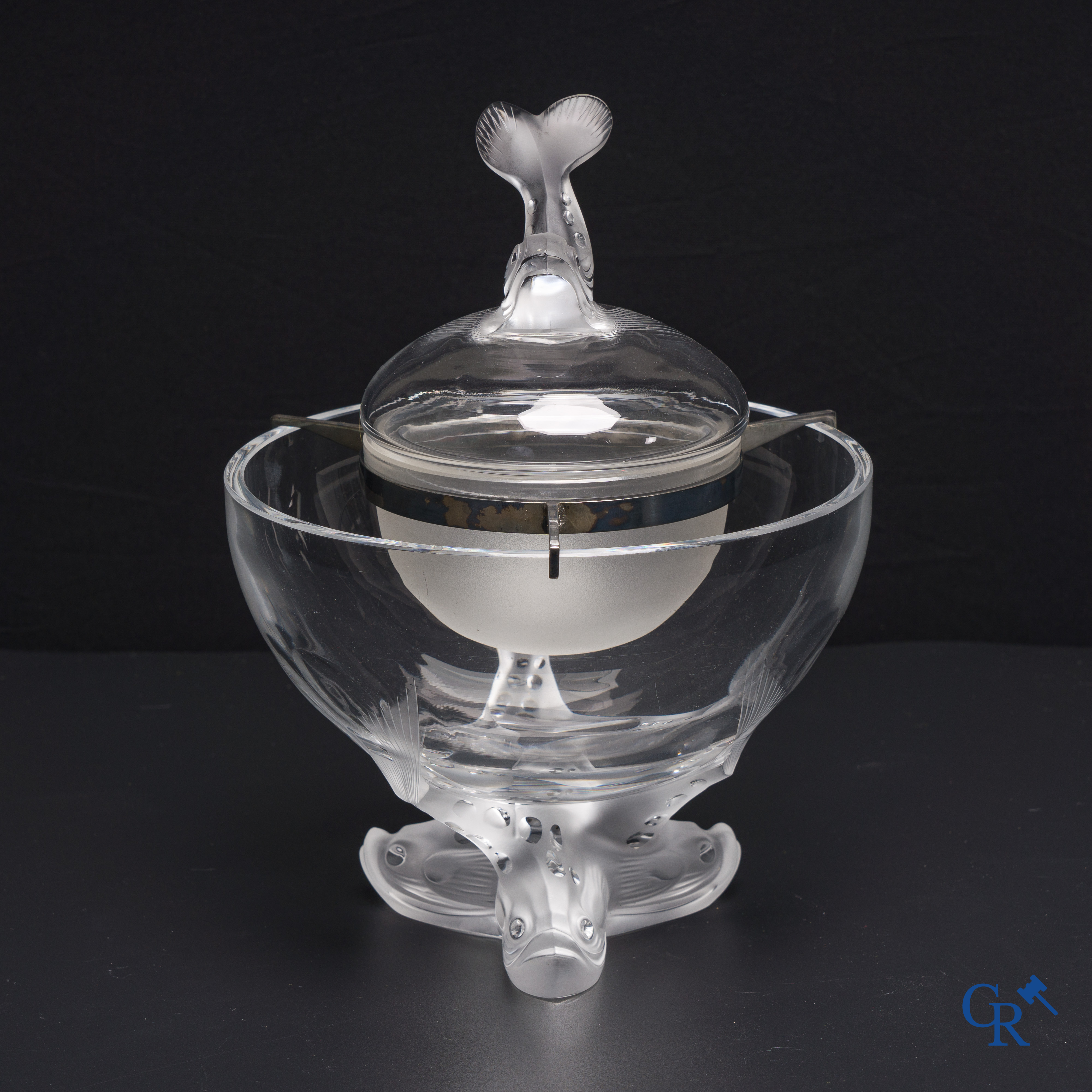 Lalique France: Caviar bowl. Signed.