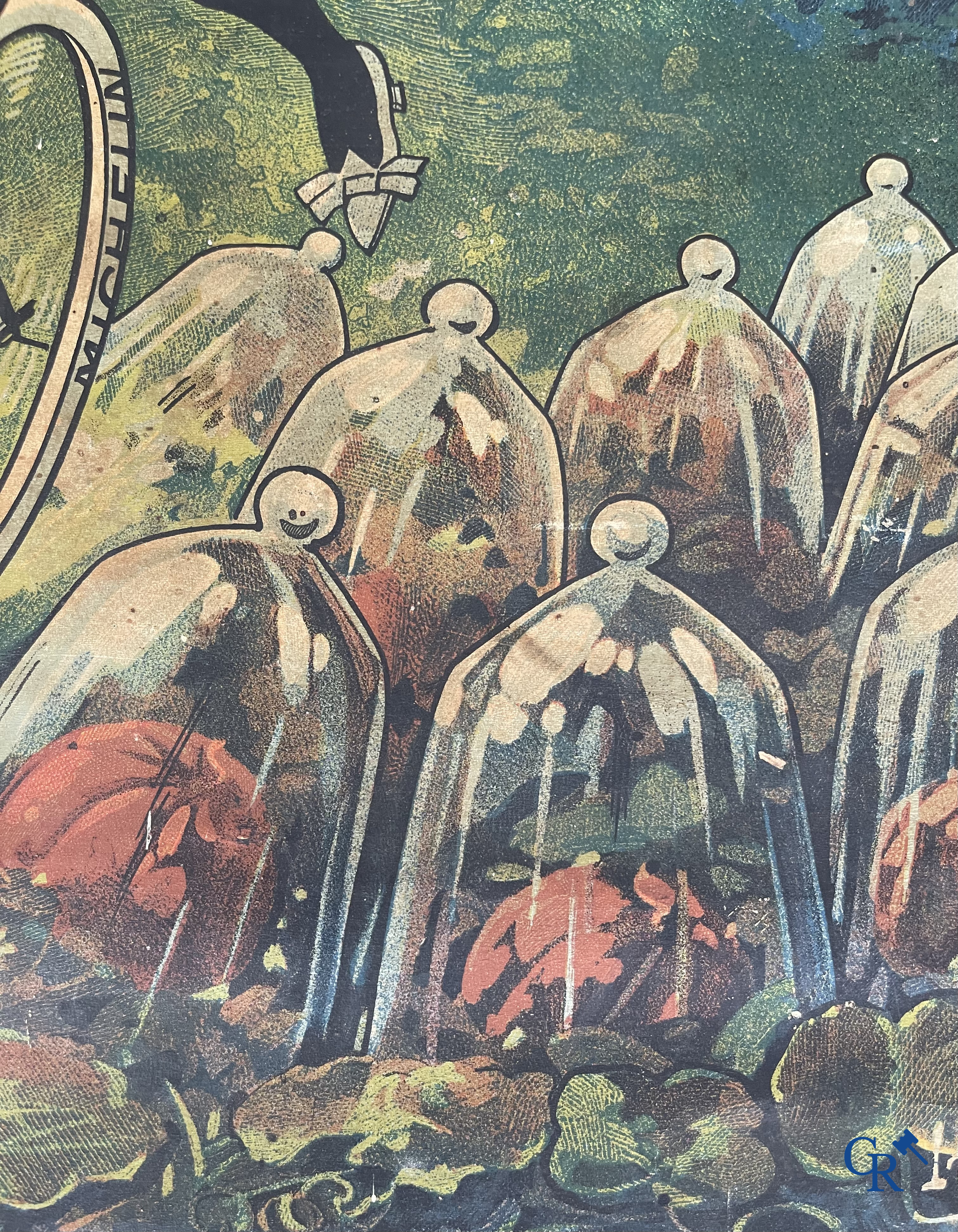 Léon Hingre (1860-1926) Pneu Vélo Michelin. Prachtige affiche voor fietsbanden Michelin. Circa 1910.