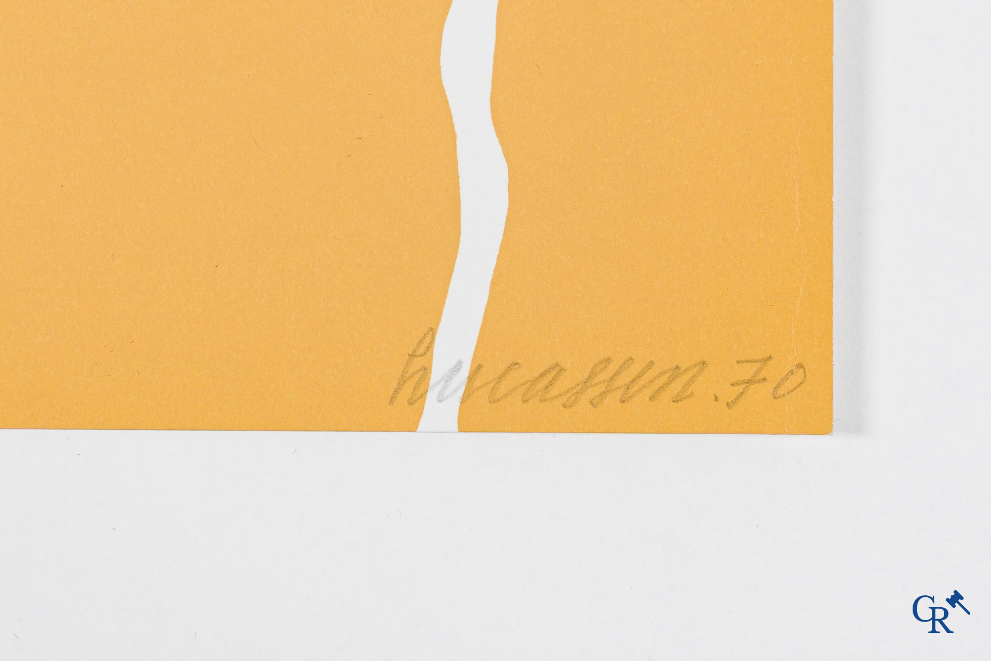 2 prints, André Beullens, untitled, 1971 and Reinier Lucassen silkscreen 1970.