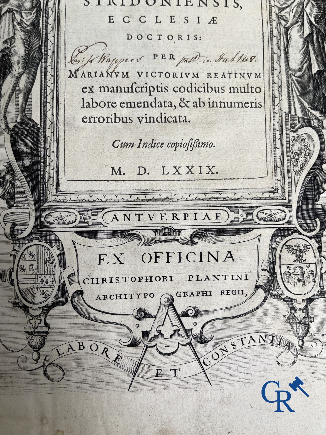 Oude boekdrukken: Les oeuvres de Saint Jerome, Mariani Victorij Reatini. Atelier Plantijn (1578-1579), Antwerpen.