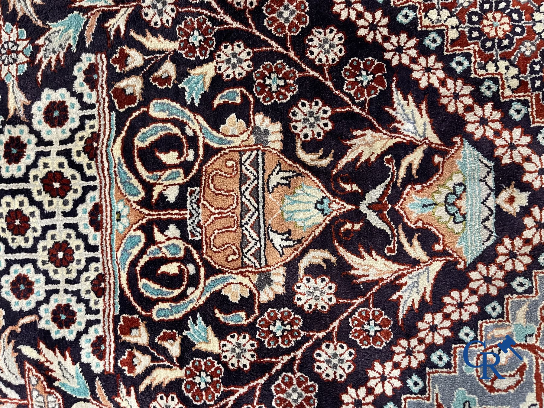 Carpet: Oriental carpet wool and silk