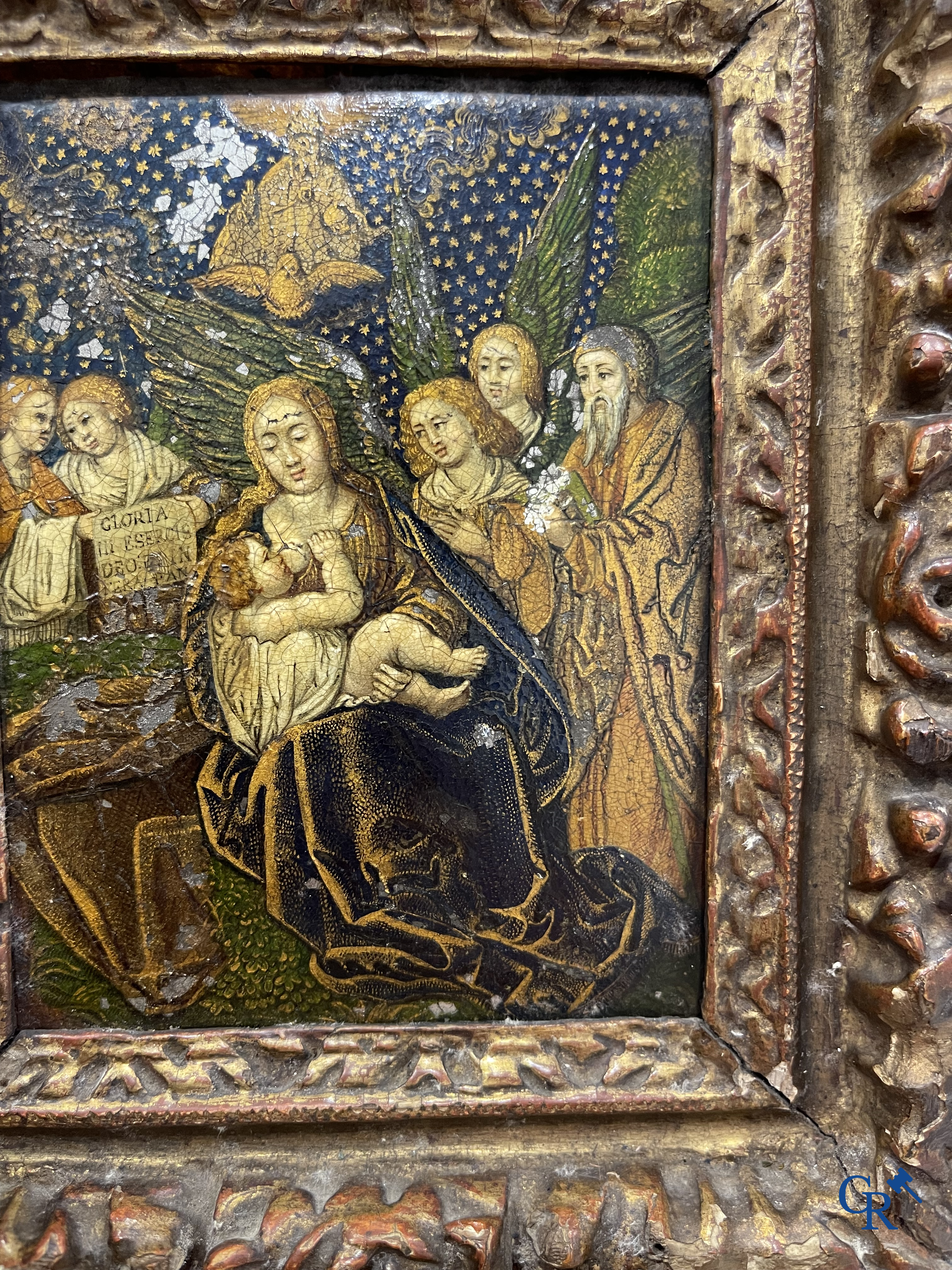 Madonna met kind. Frankrijk XVe-XVIe eeuw. Hoogstwaarschijnlijk Limoges, omgeving van de familie Pénicaud.