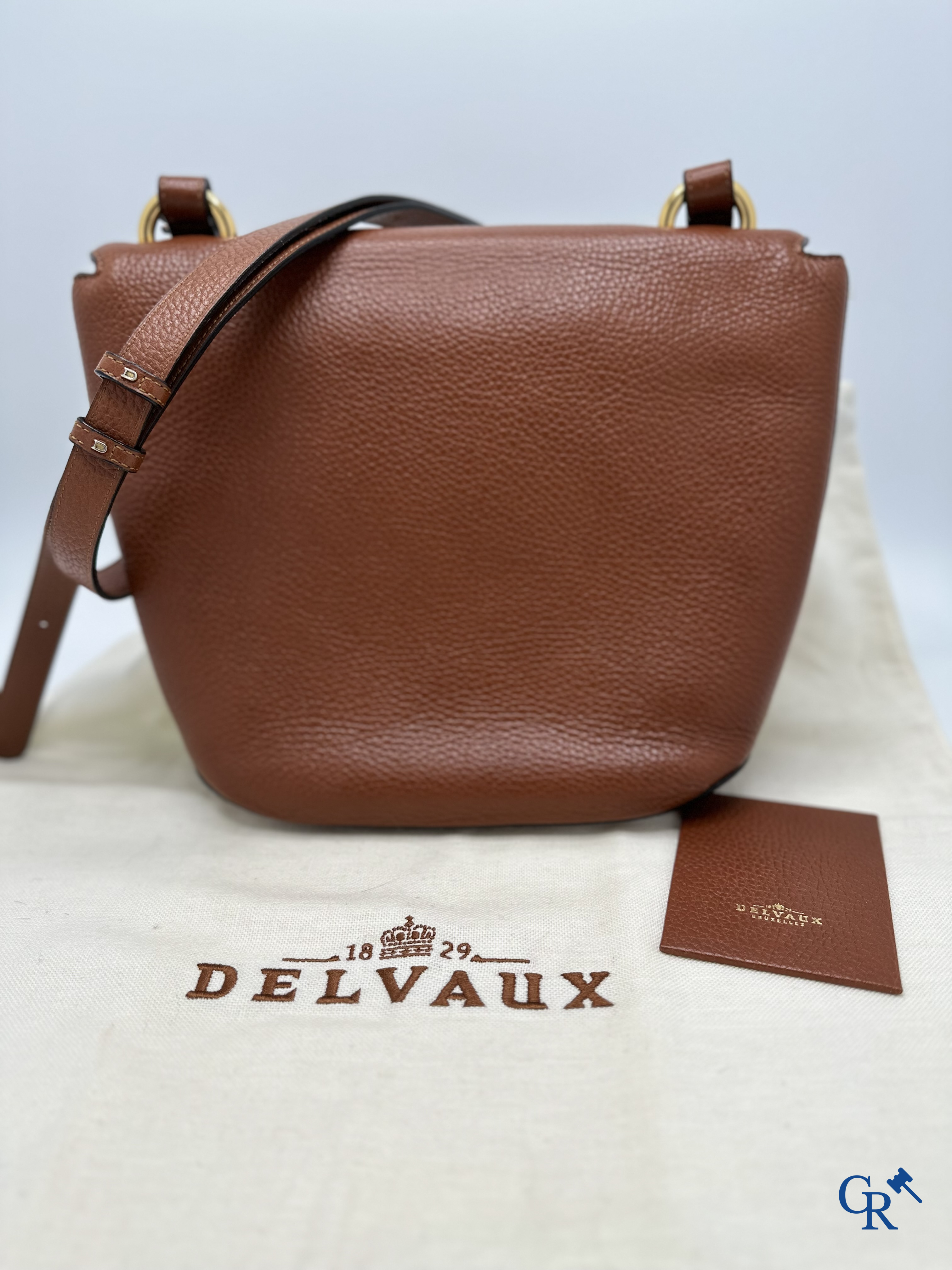 Delvaux: Sac à main vintage en cuir marron.<br />
Excellent état.