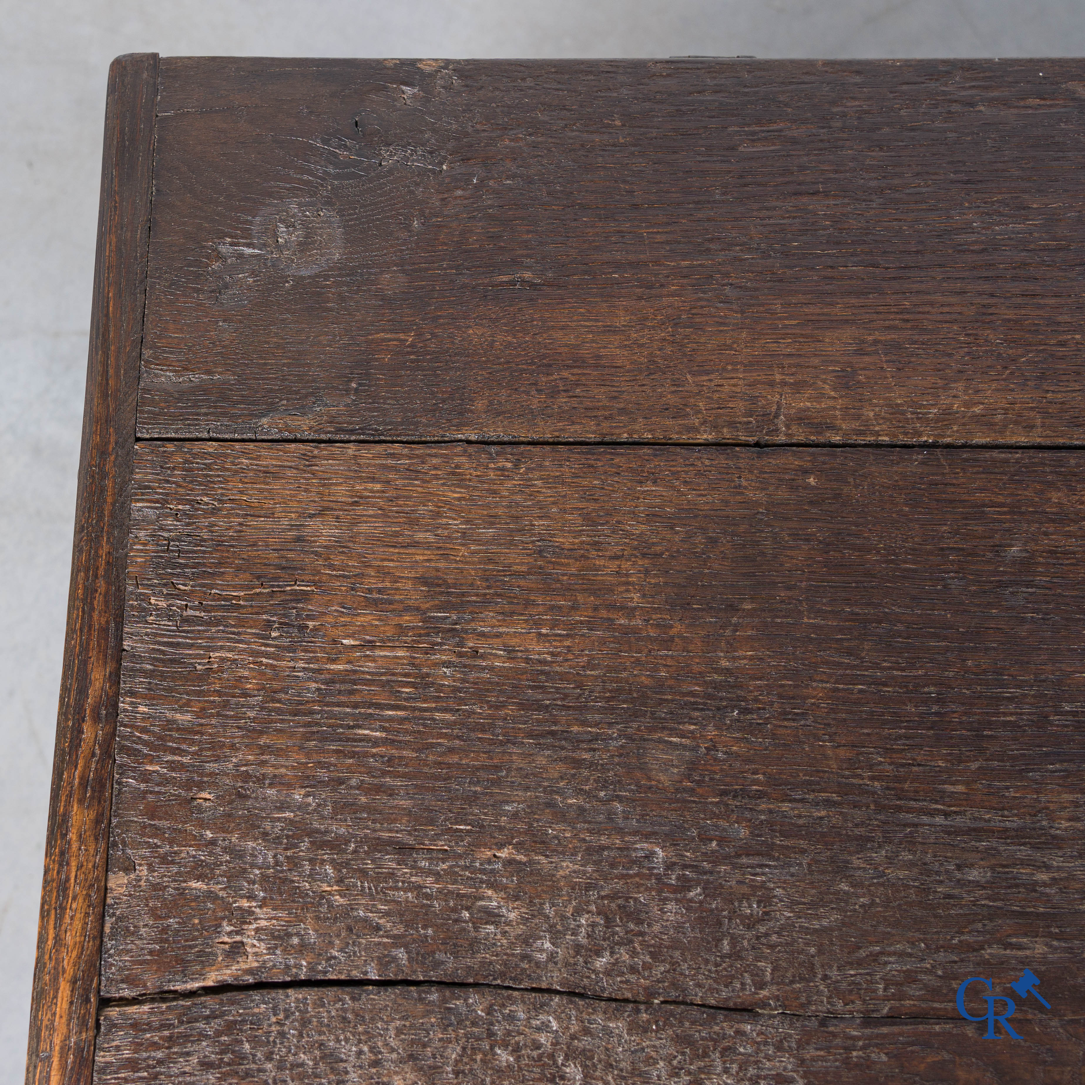 Antique wooden trunk, 18th century.