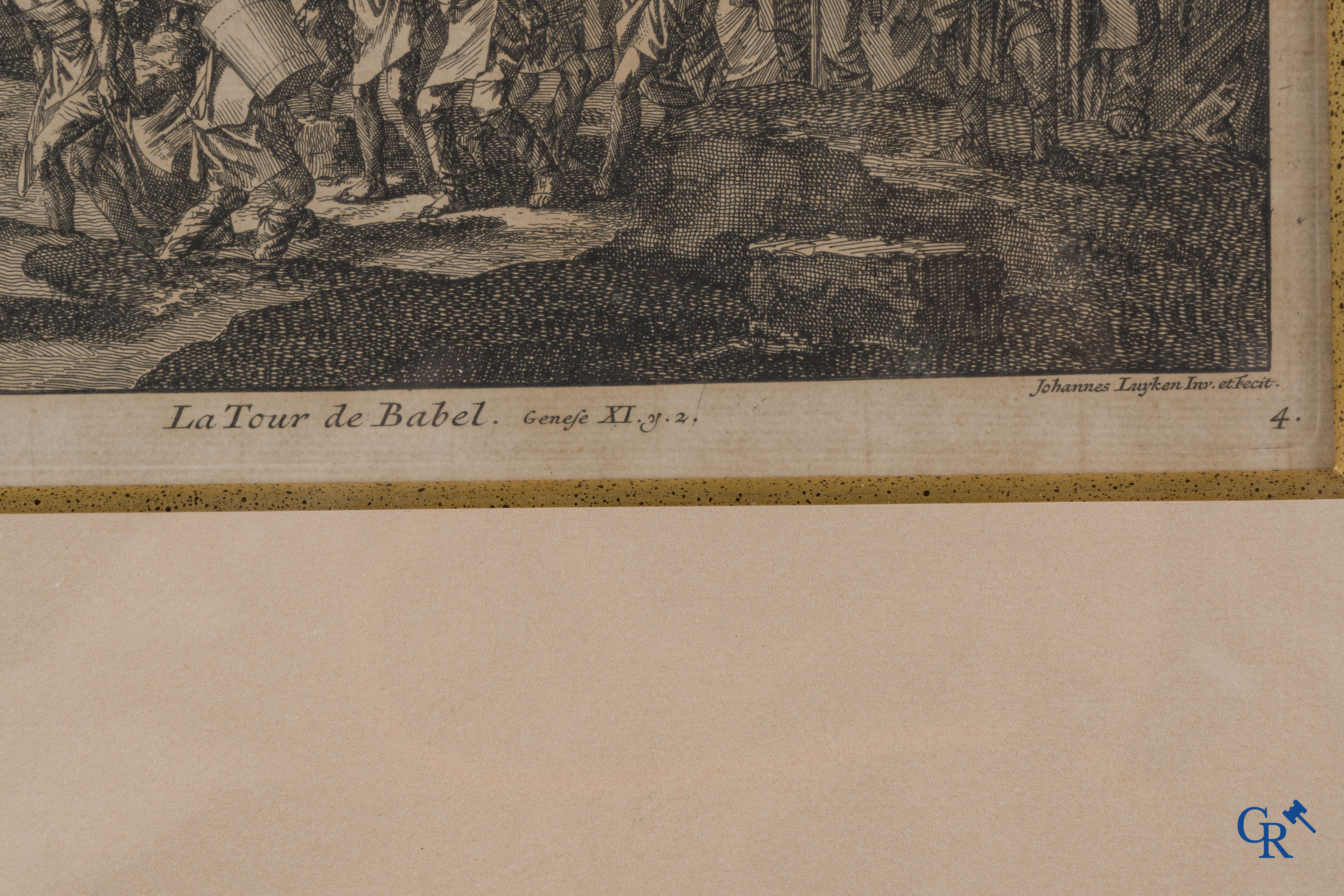 Johannes Luyken en J. Covens et C. Mortier. 2 antieke gravures, 18e eeuw.