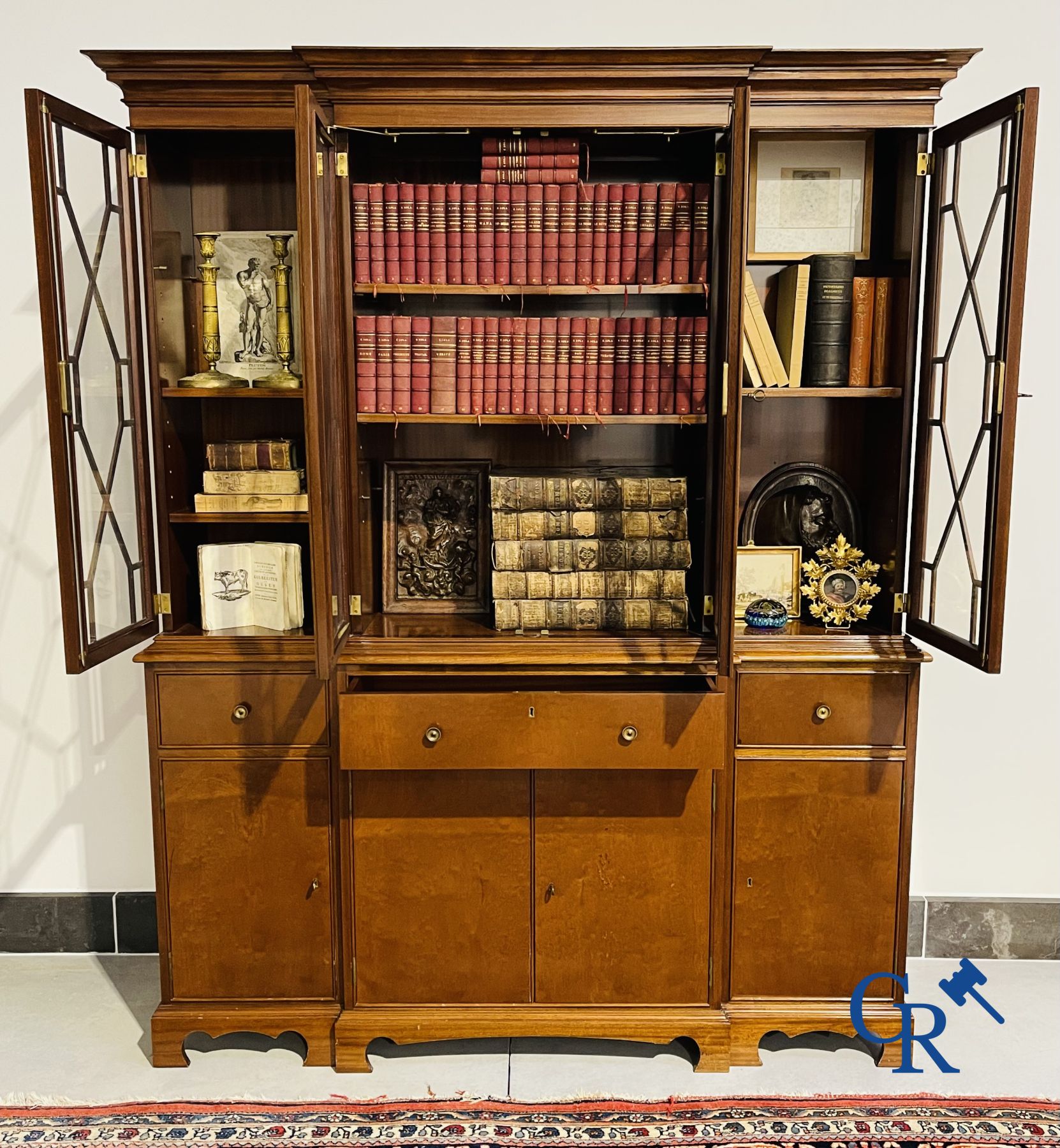 The Coene brothers Kortrijk. Mahogany bookcase.