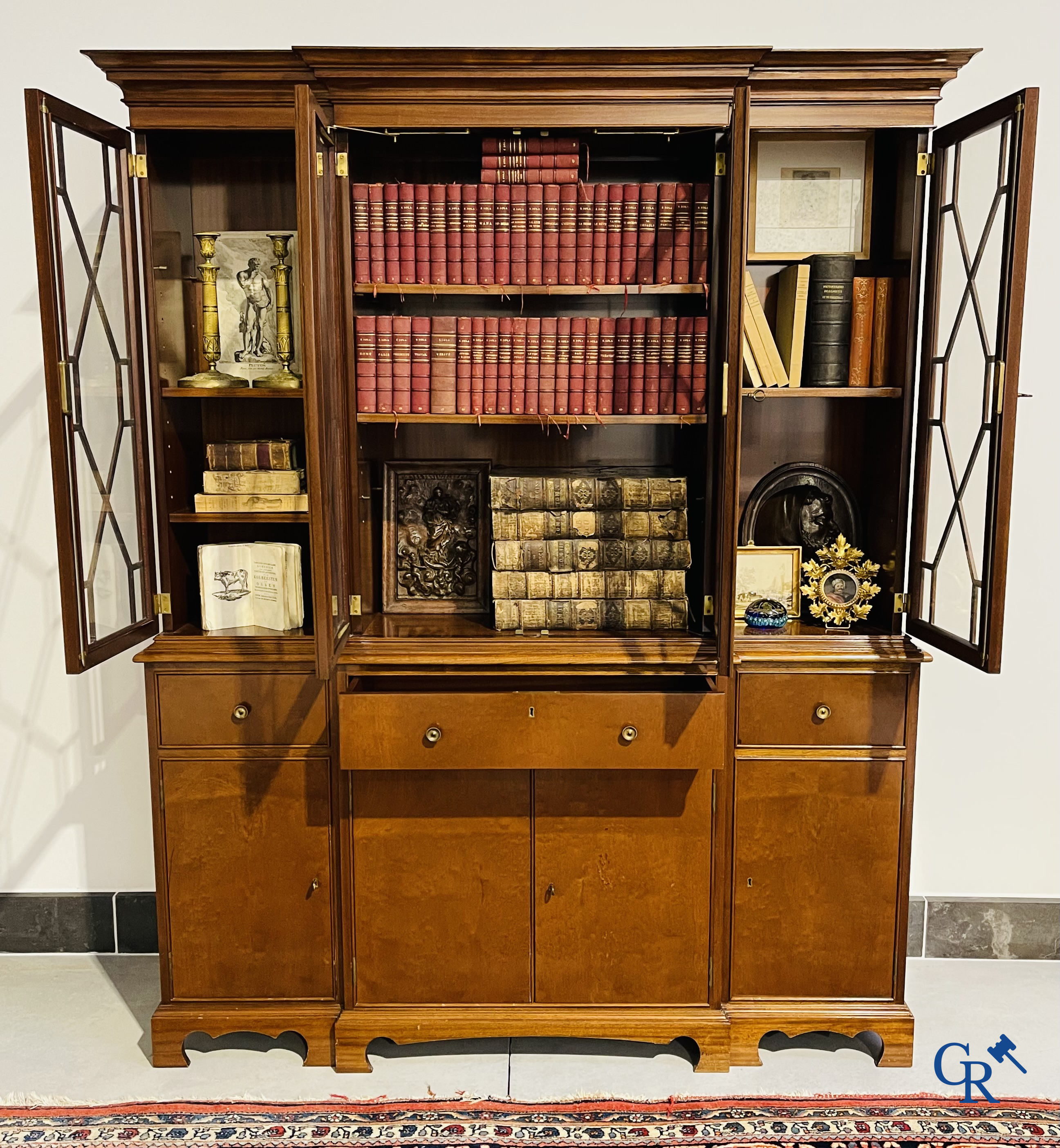 The Coene brothers Kortrijk. Mahogany bookcase.