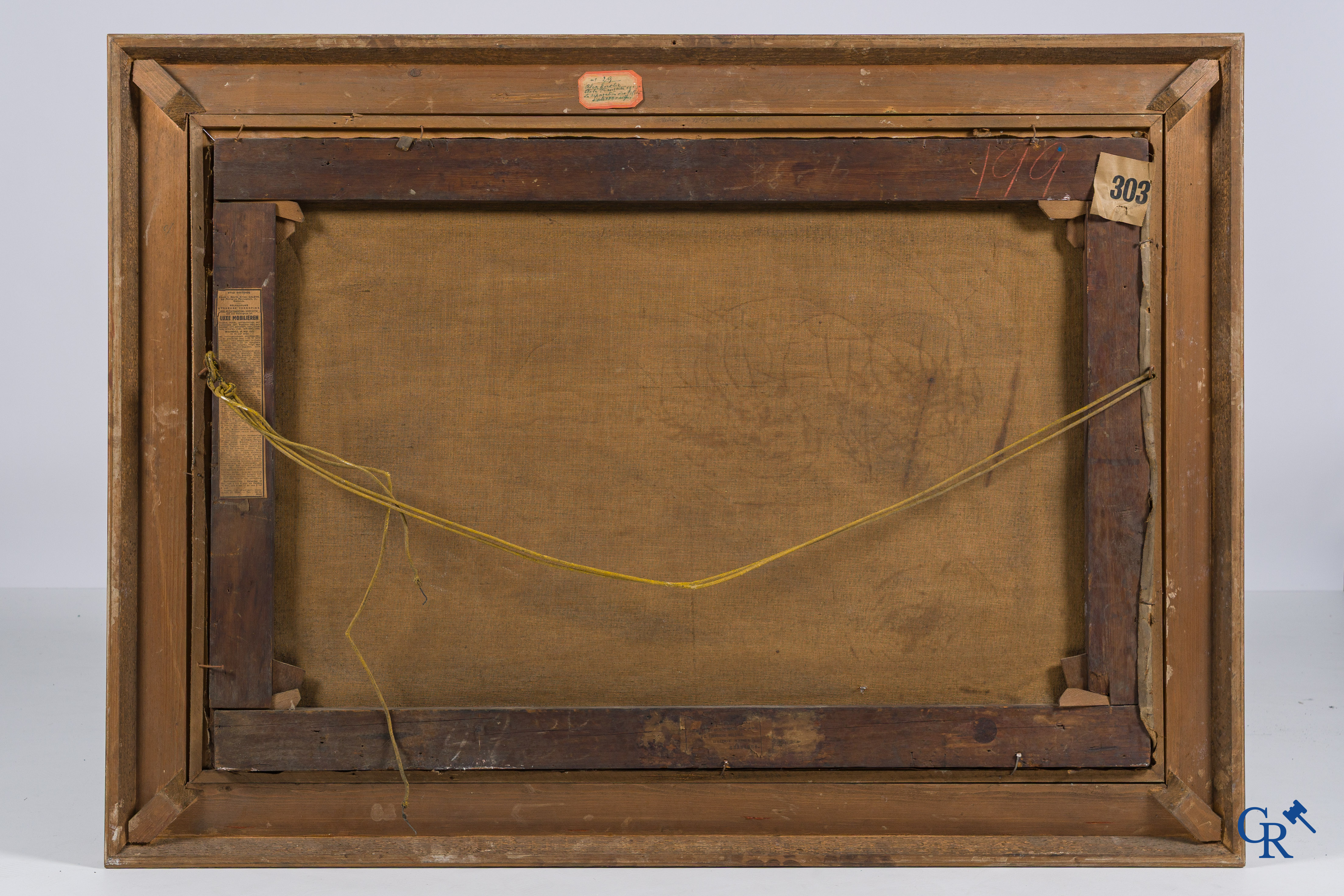 Alfred Edward Emslie (1848-1918) Vissers familie aan de kust, olie op doek.