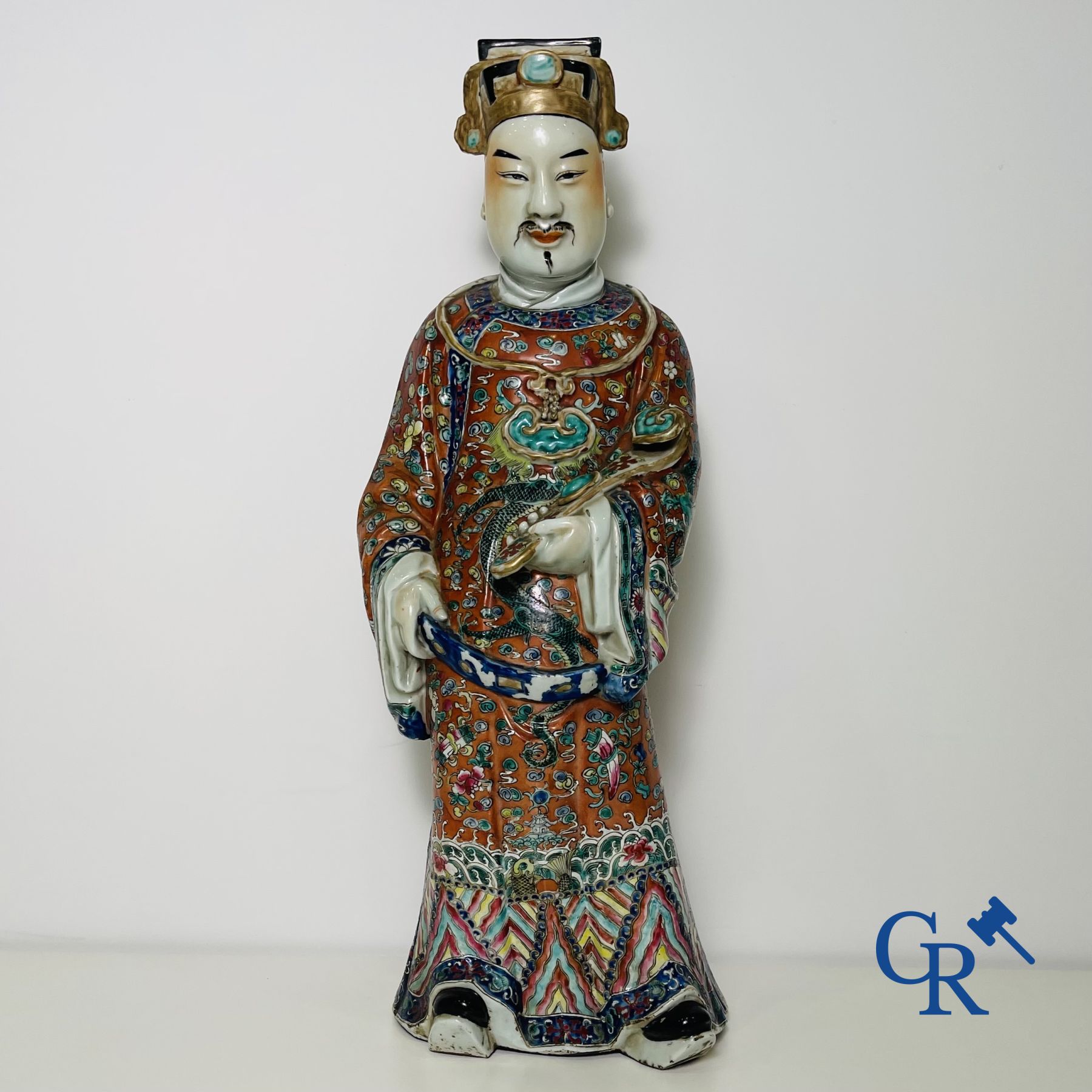 Asian Art: A Chinese sage in porcelain. Marked.