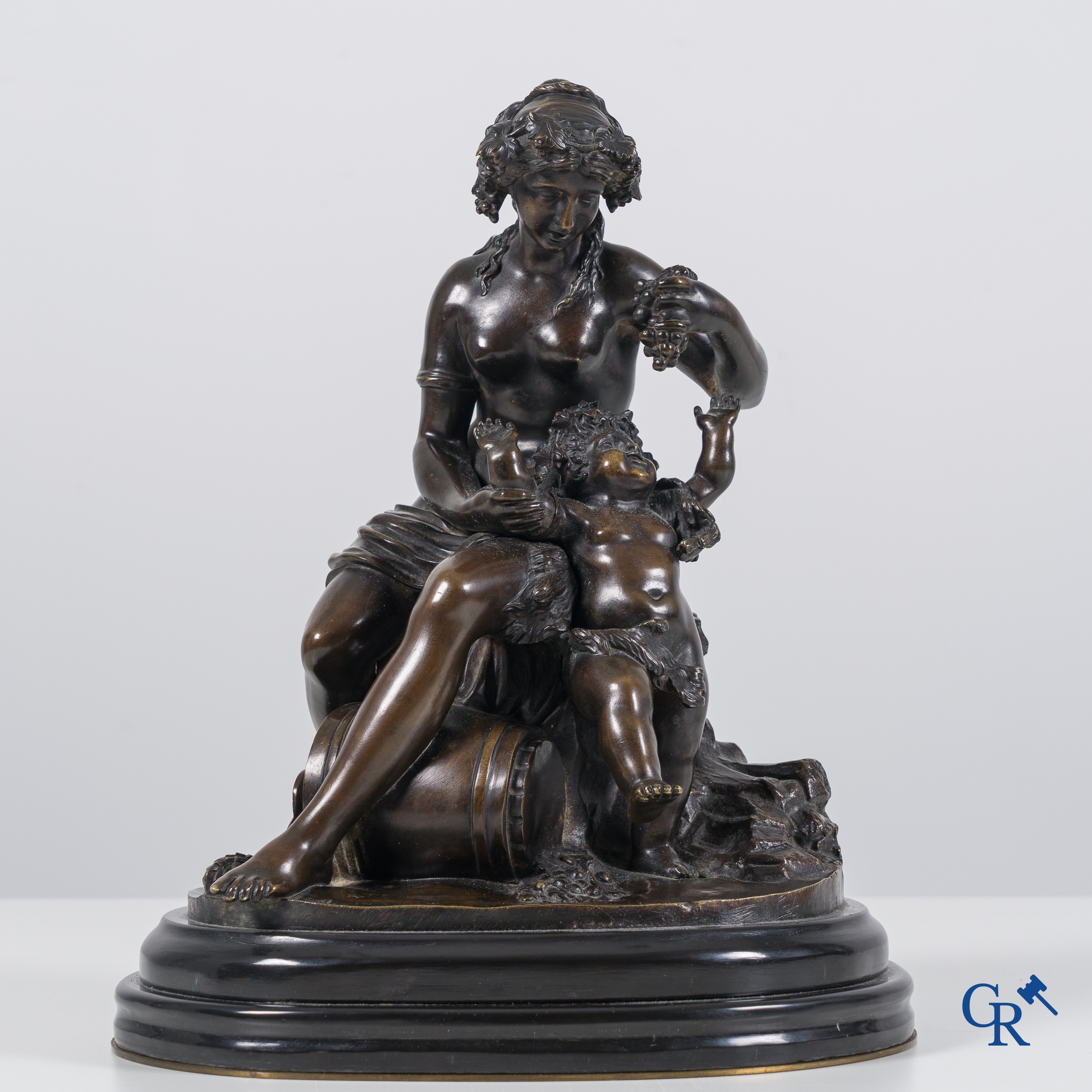 Clodion. A bronze statue with a typical performance to Clodion. Signed.