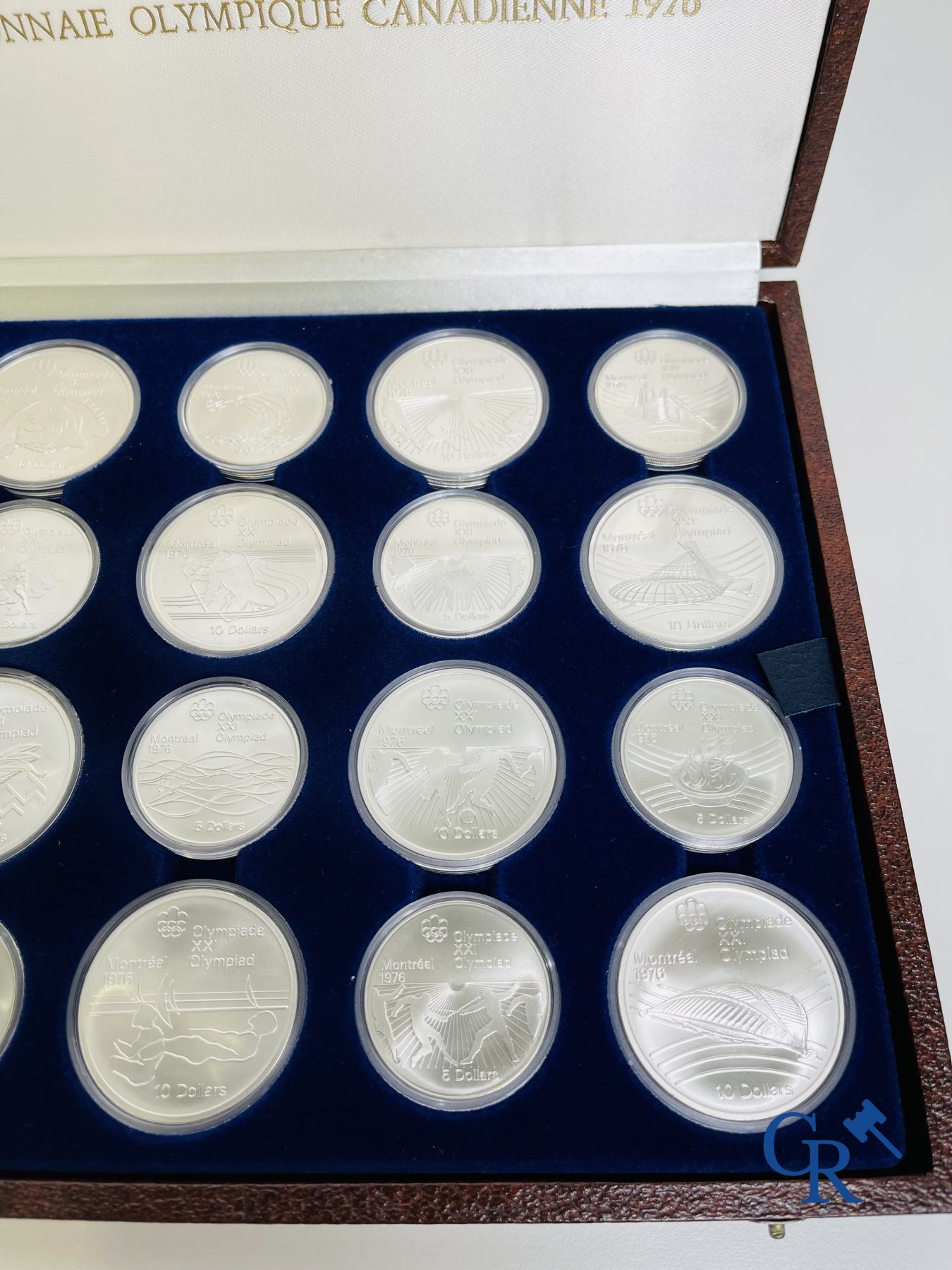 Sterling zilver: 28 zilveren Canadese Olympiade dollars 1976.