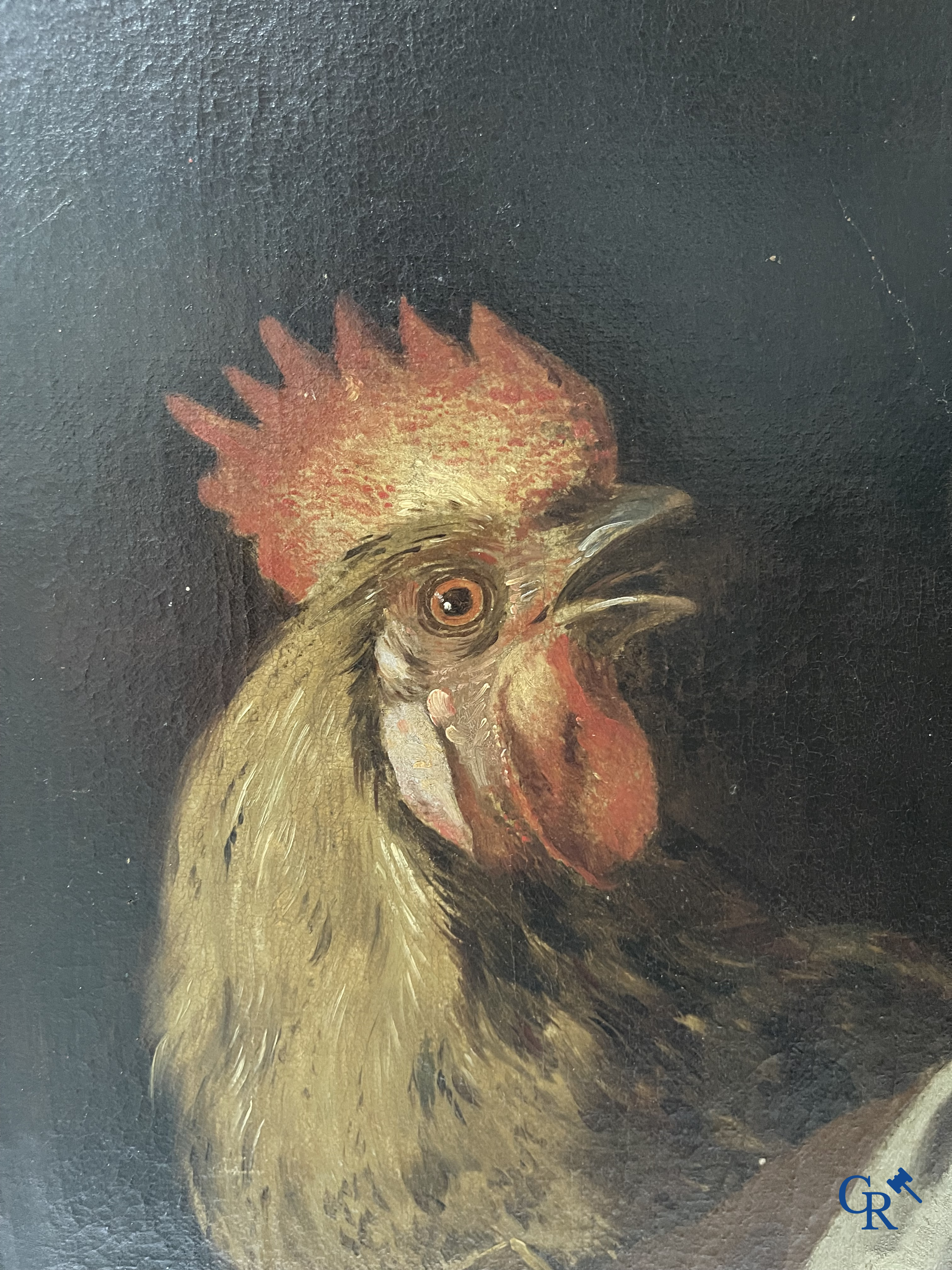 Pierre Joseph Verhaghen (1728-1811) Sint Pieter met de haan. Olie op doek. Gesigneerd P.J. Verhaghen fecit 1802.