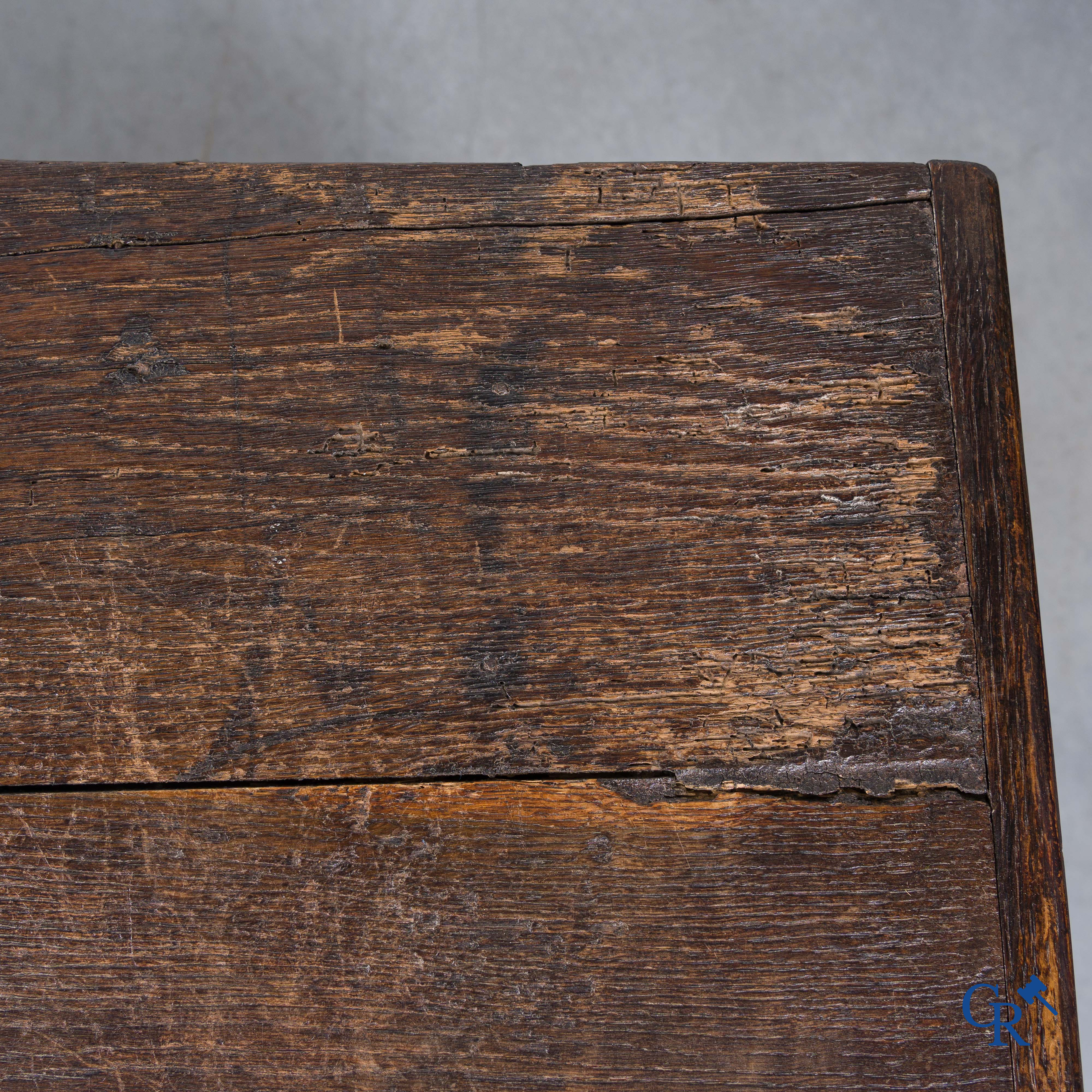 Antique wooden trunk, 18th century.