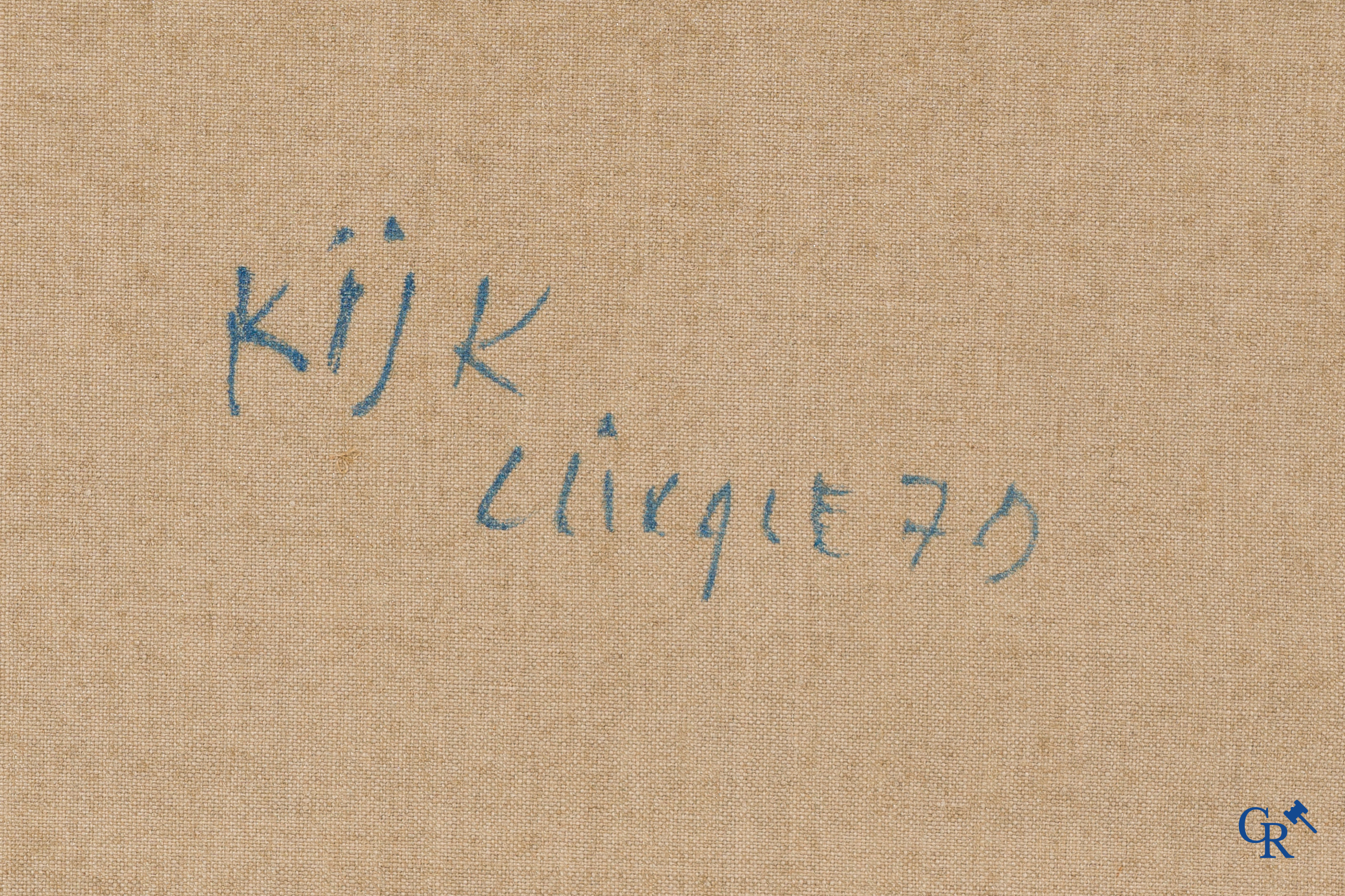 Robert Clicque (1945) "Kijk" olie op doek. 1970.