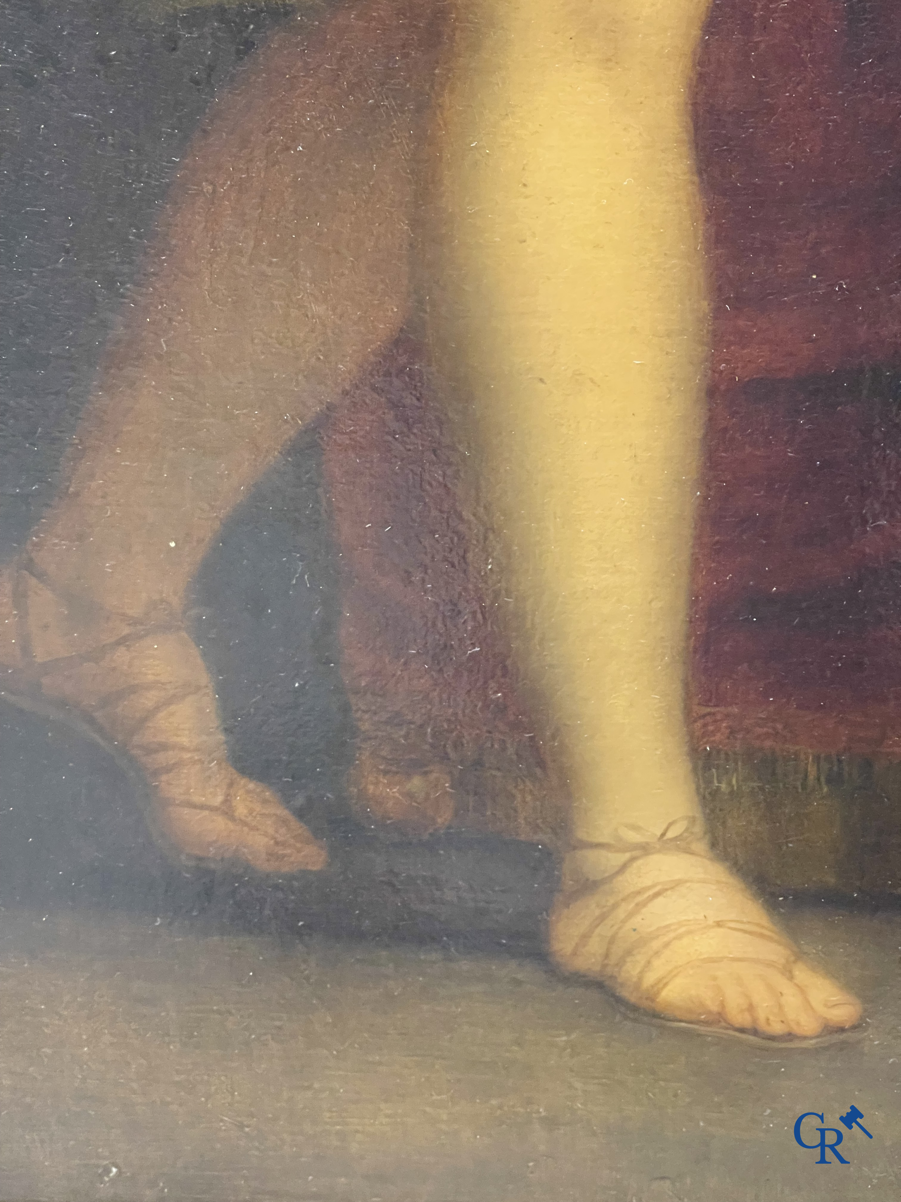 Andries Cornelis Lens (1739-1822) Olie op doek. Schilderij in de typische neoklassieke stijl.