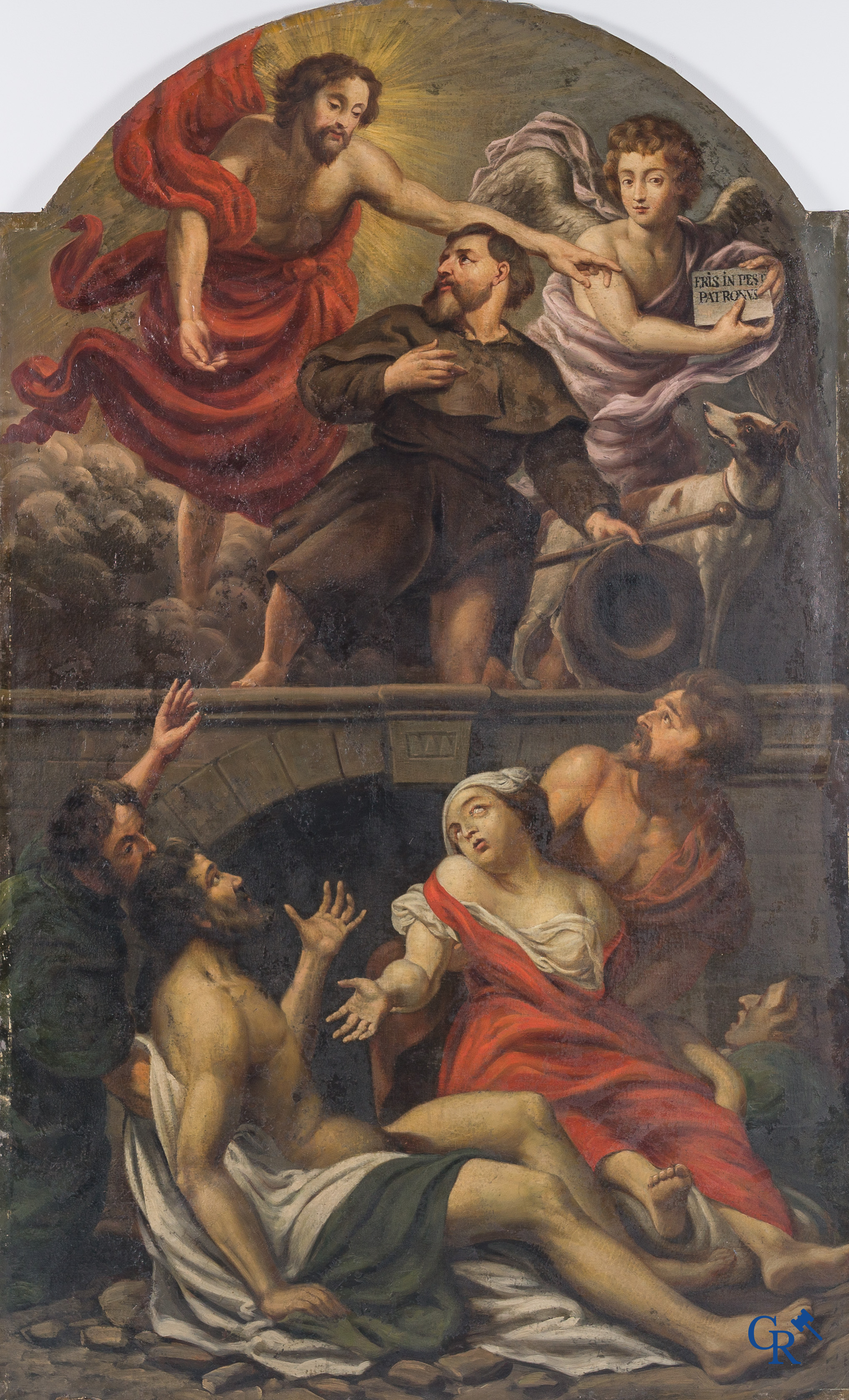 Peinture religieuse, d'après Pieter Paul Rubens. Huile sur toile. XVIIIème siècle.