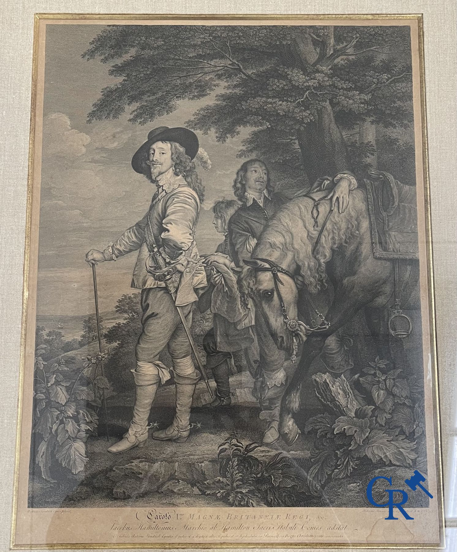 Een lot van 3 ingekaderde gravures. 18e-19e eeuw.