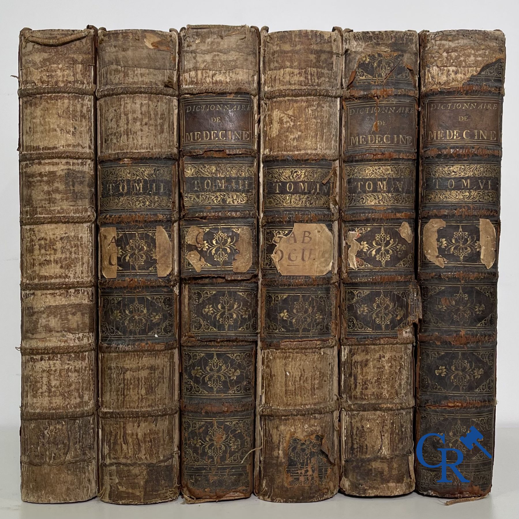 Oude boekdrukken: Dictionnaire Universel de Medecine, Robert James. 6 volumes, Paris 1746-1748.