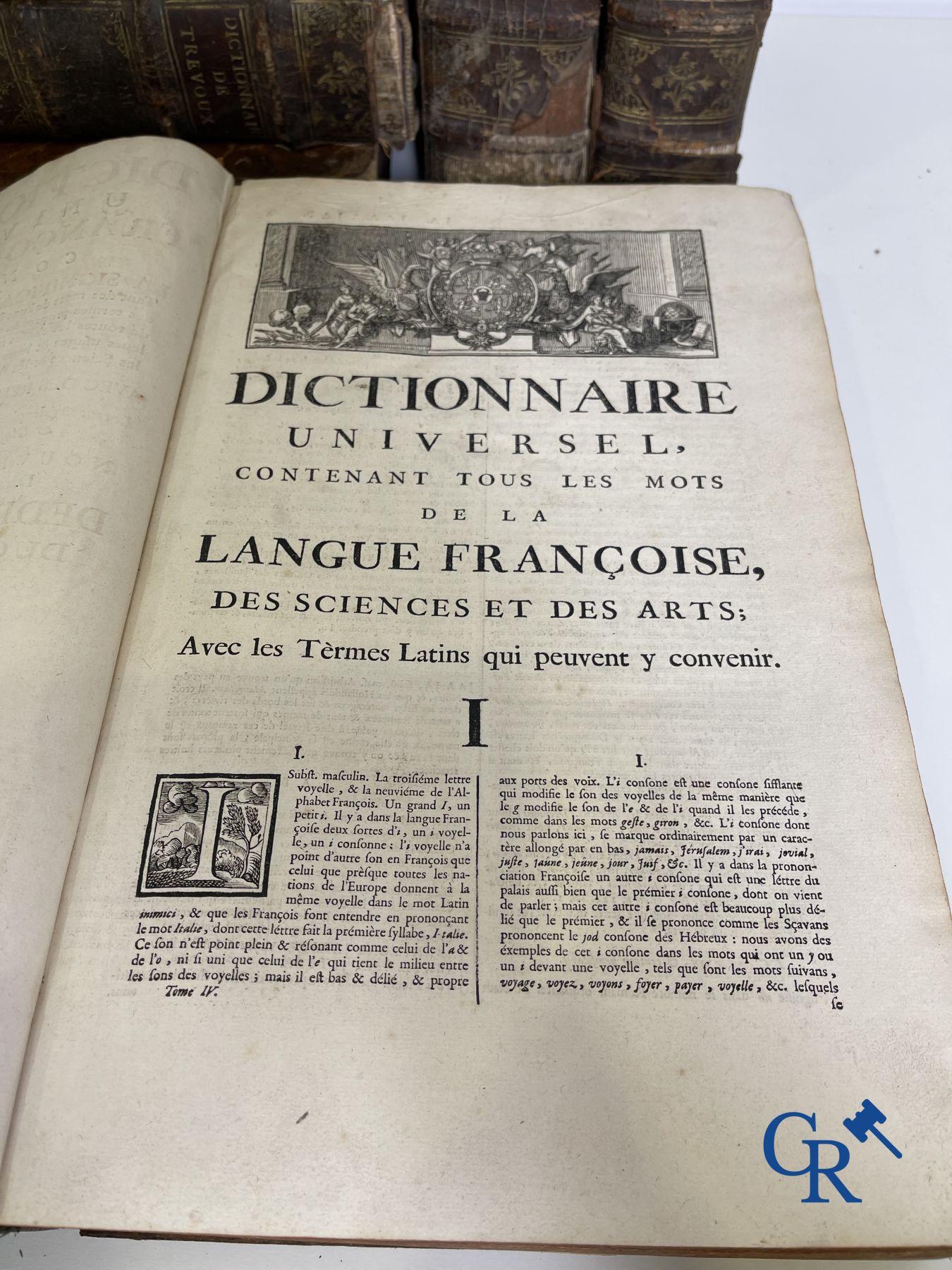 Oude boekdrukken: Dictionnaire de Trévoux, Pierre Antoine 1740.