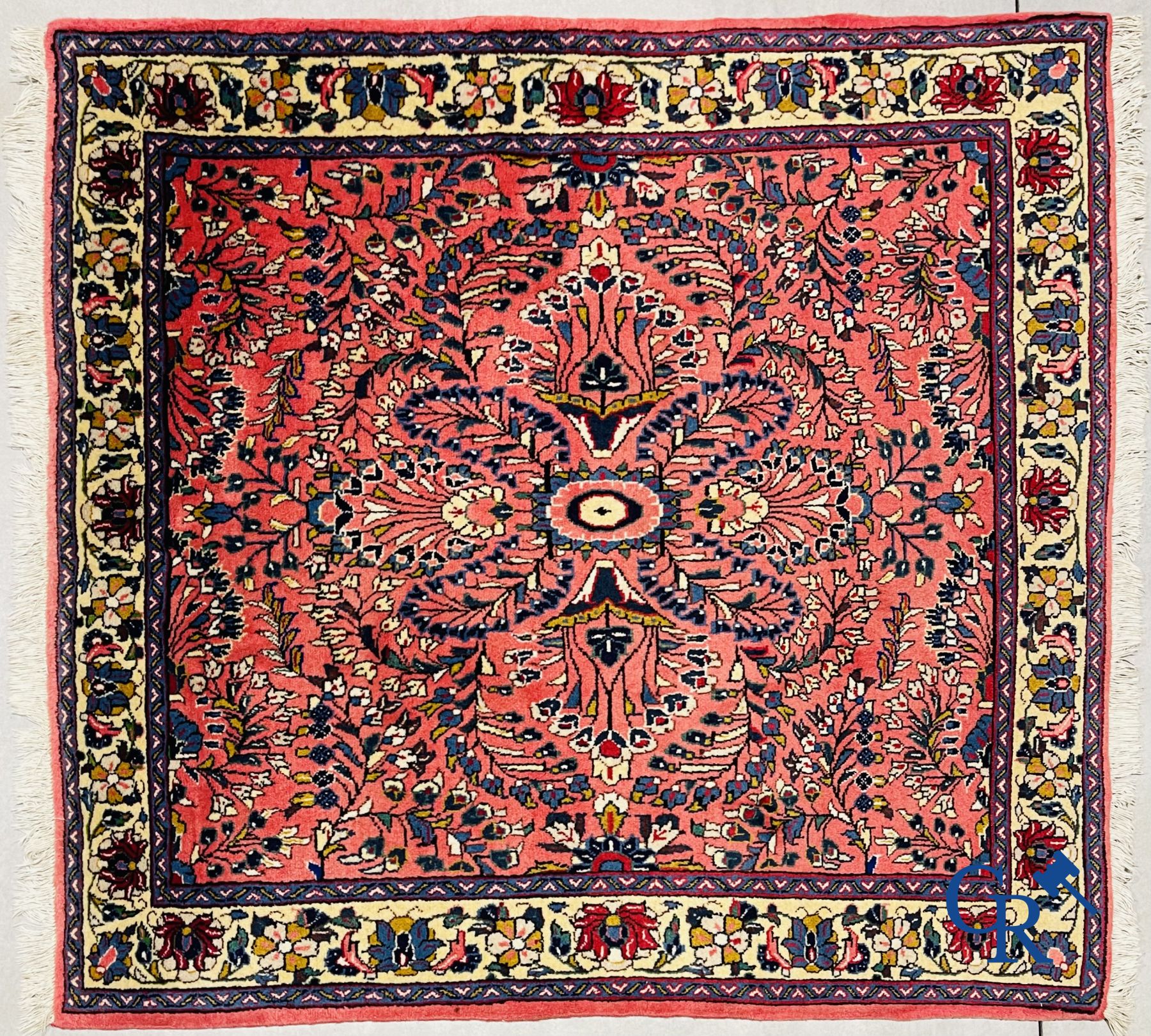 Oriental carpets: Iran, Sarouk. Hand-knotted Persian carpet in wool.