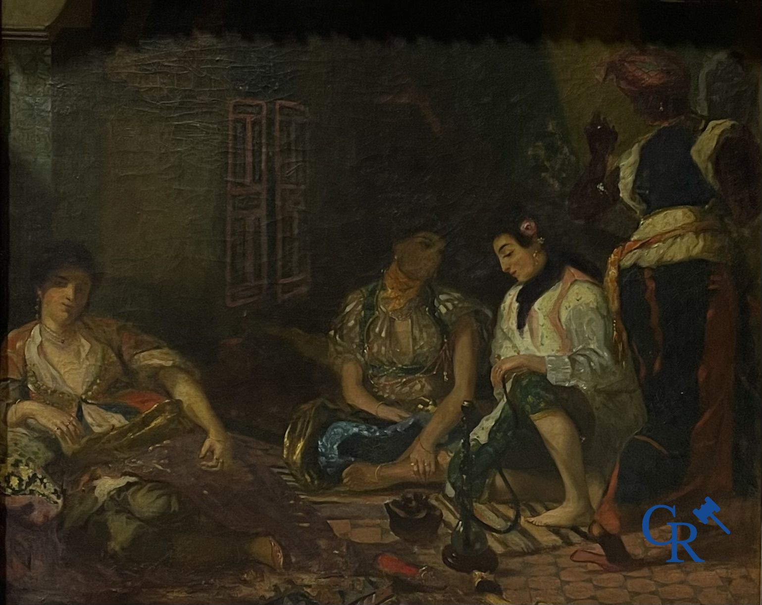 Painting: oil on canvas. Orientalist scene. 19th century.