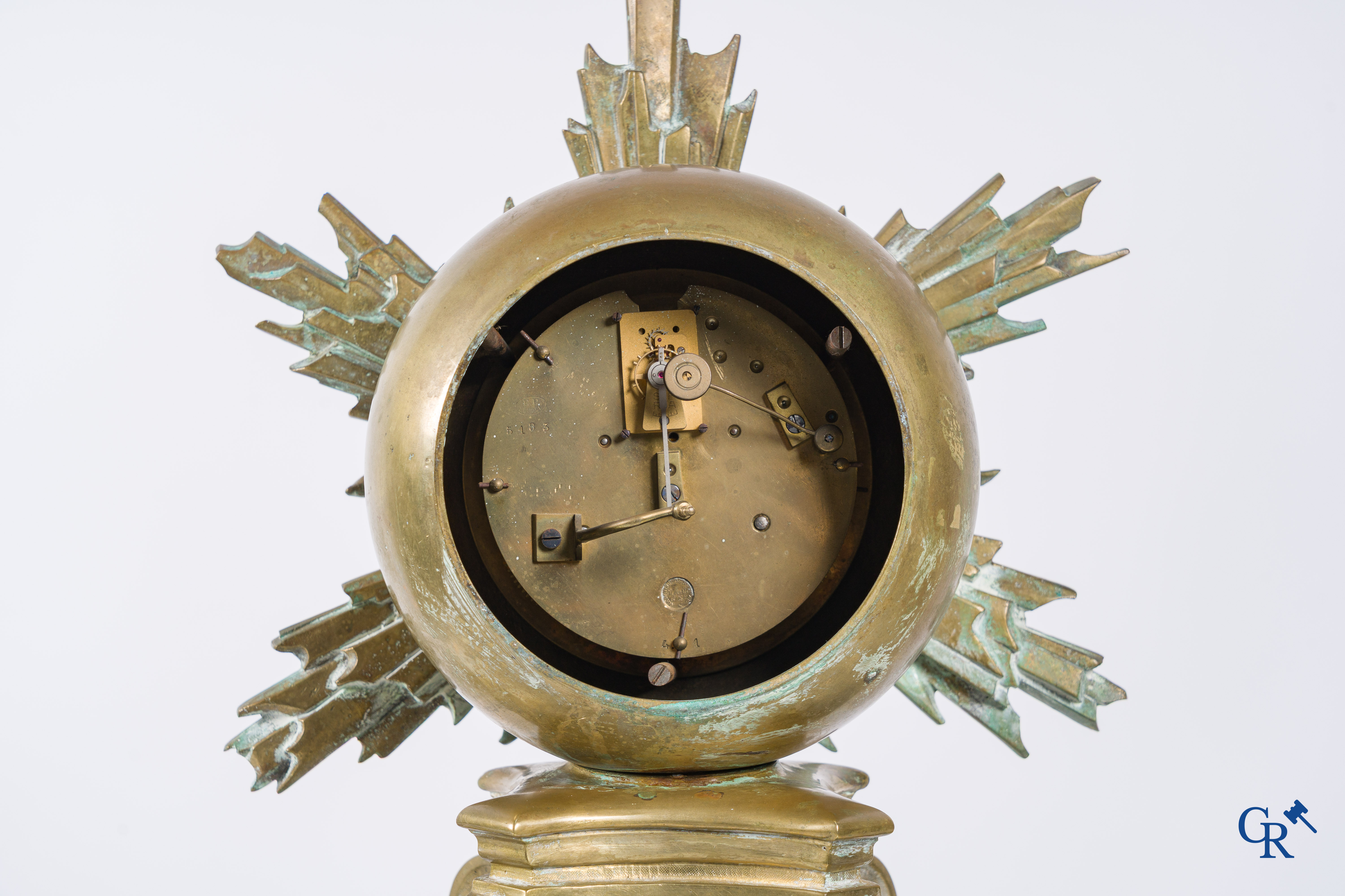 Frédéric-Eugène Piat en Samuel Marti. Uitzonderlijke pendule in brons met Nubische figuren. Circa 1860-1870.