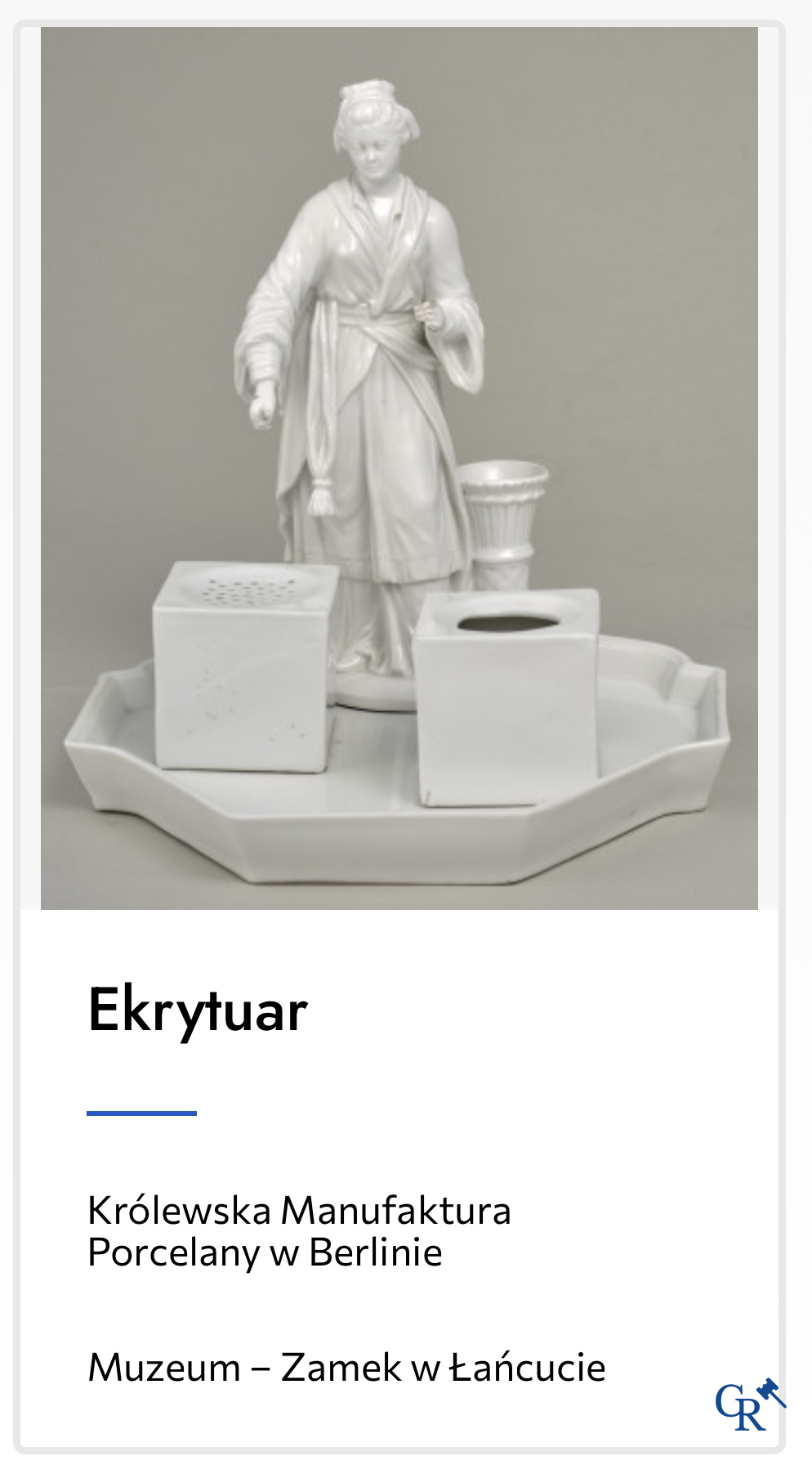 Koninklijke Porselein Fabriek Berlijn, KPM. Uitzonderlijk porseleinen inktstel in Aziatische stijl. Periode 1780-1830.